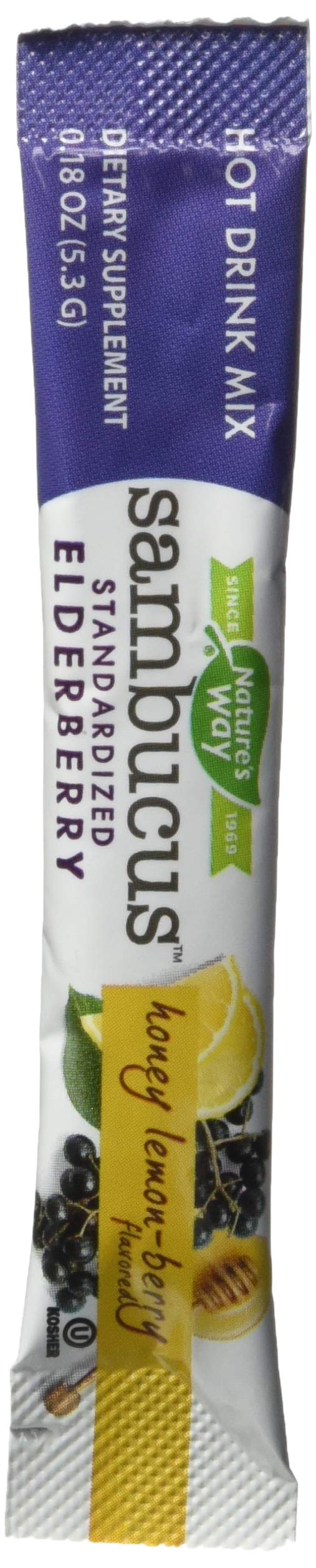 Nature's Way Nature's Way Sambucus Soothing Elderberry Hot Drink Mix, with Vitamin C & Echinacea, 10 Count, Honey Lemon-Berry Flavored, 10 Count (Pack of 12)