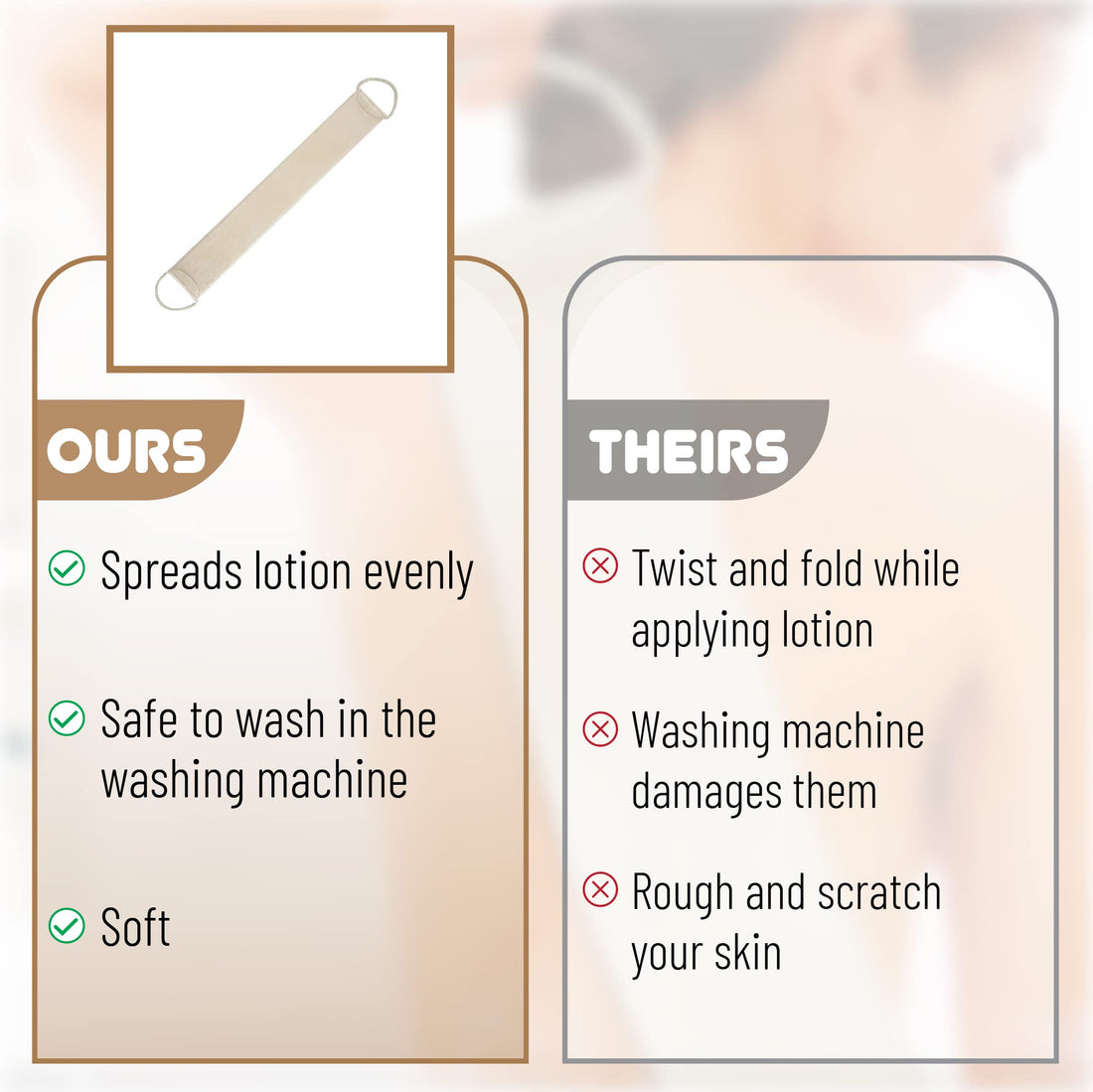 Slick Solutions Lotion Applicator for Back - Easy Self Application of Lotions and Creams - Smooth and Even Application to Entire Back - Sun Tan Lotion Applicator