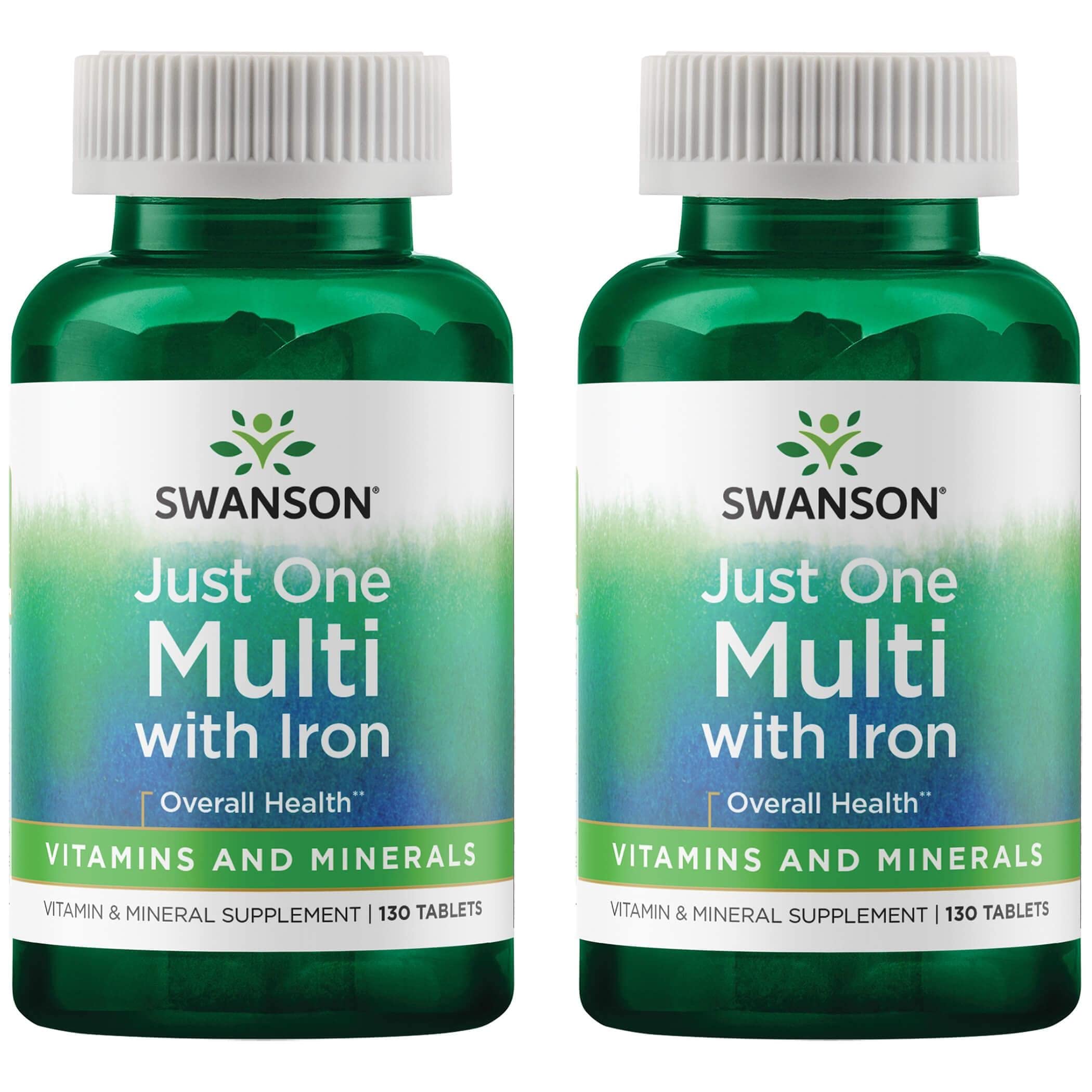 Swanson Century Formula Multivitamin with Iron 130 Tabs (2 Pack