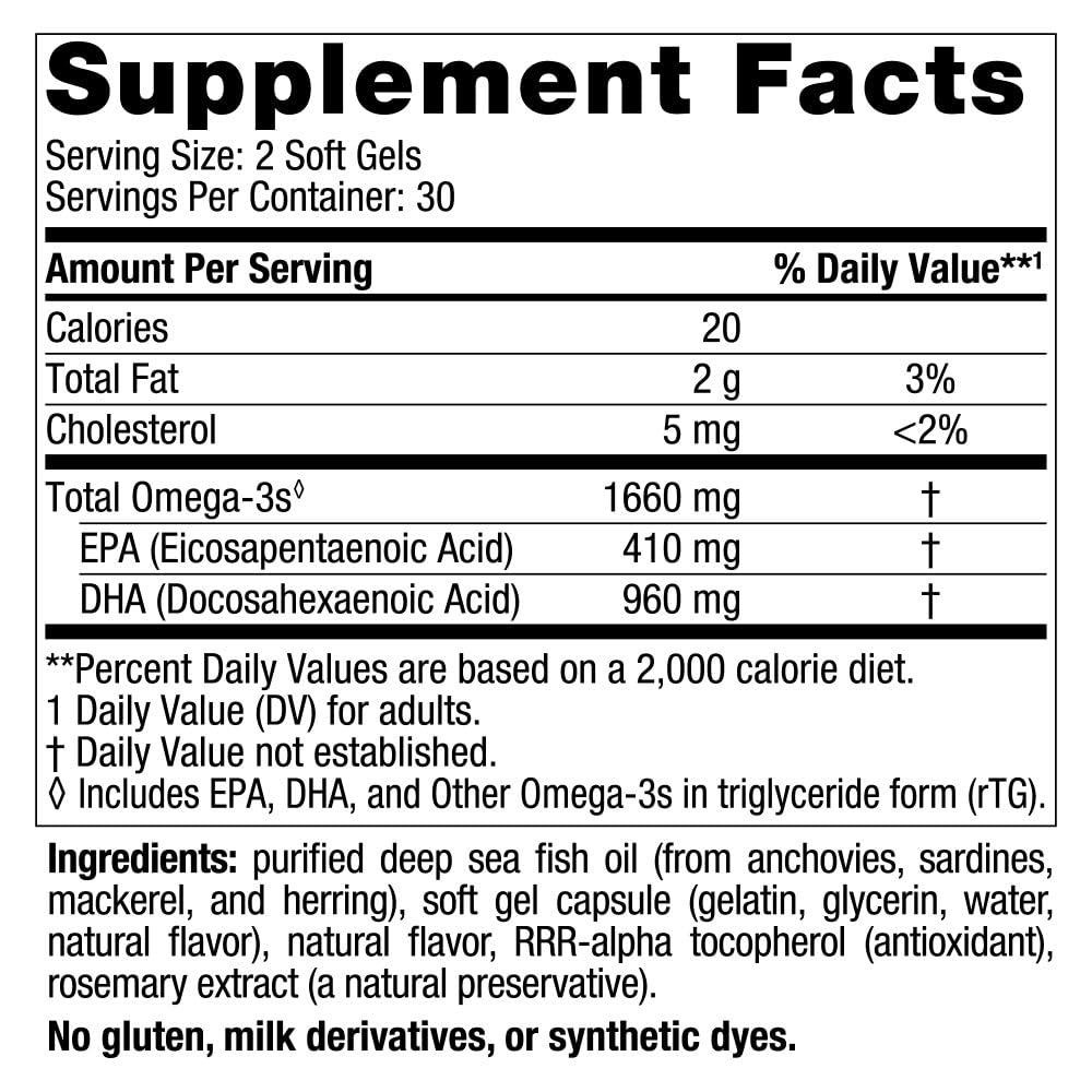 Nordic Naturals DHA Xtra, Strawberry - 60 Soft Gels - 1660 mg Omega-3 - High-Intensity DHA Formula for Brain & Nervous System Support - Non-GMO - 30 Servings
