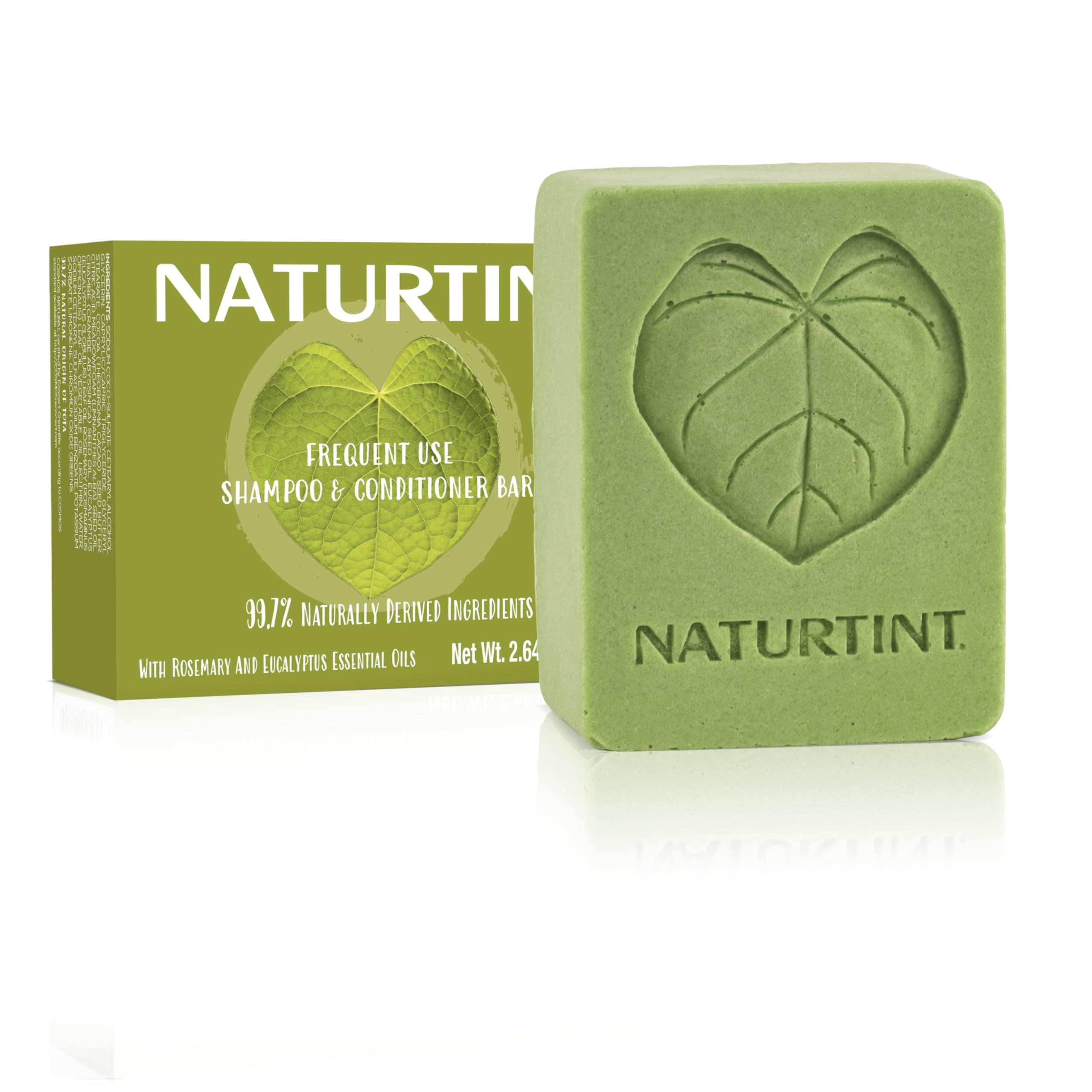 Naturtint Shampoo & Conditioner Bar (Rosemary Eucalyptus) - Naturally Derived Ingredients, Cruelty Free, All Hair Types, Travel Approved