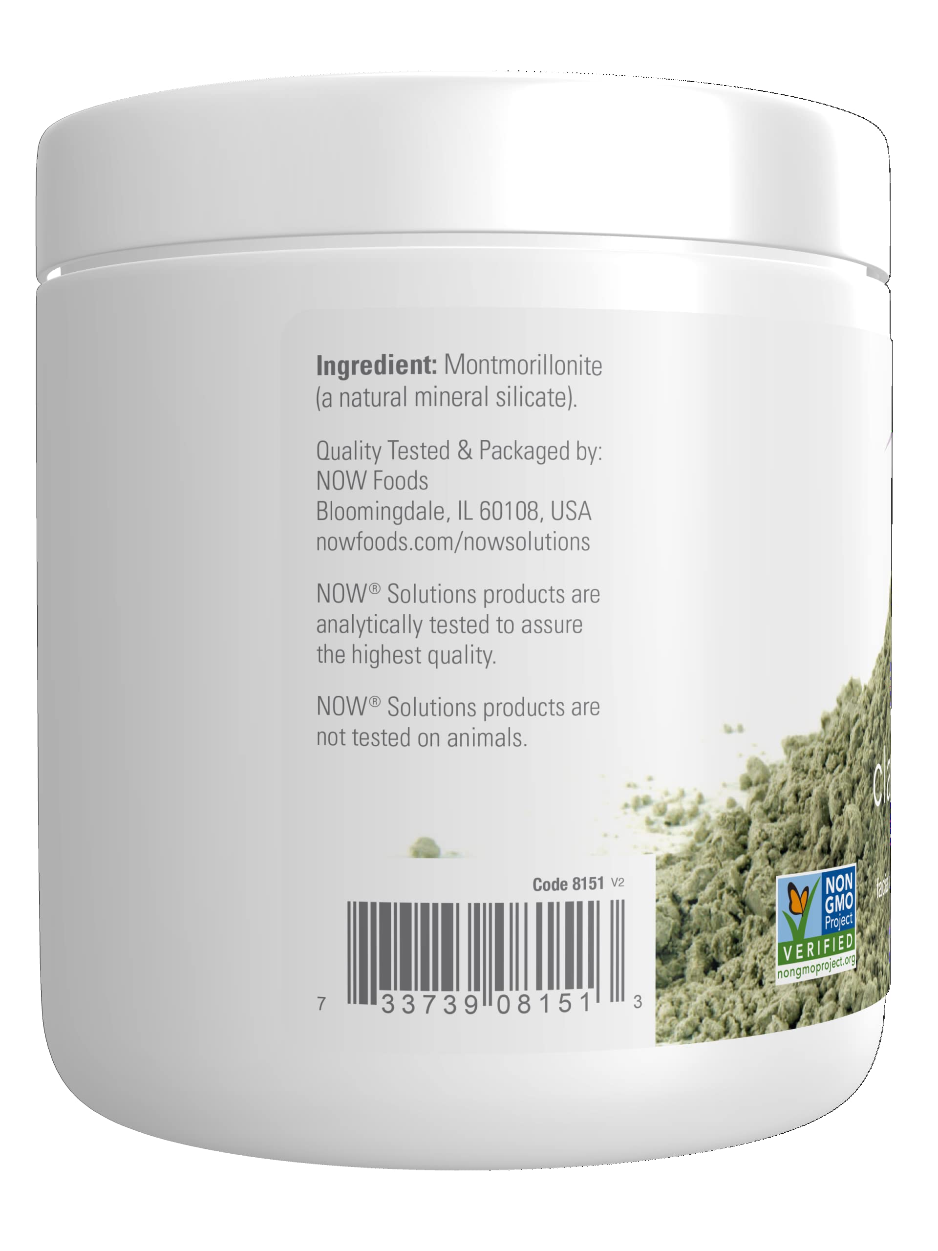 NOW Solutions, European Clay Powder, Pure Powder for a Detox Facial Cleansing Mask, 14-Ounce