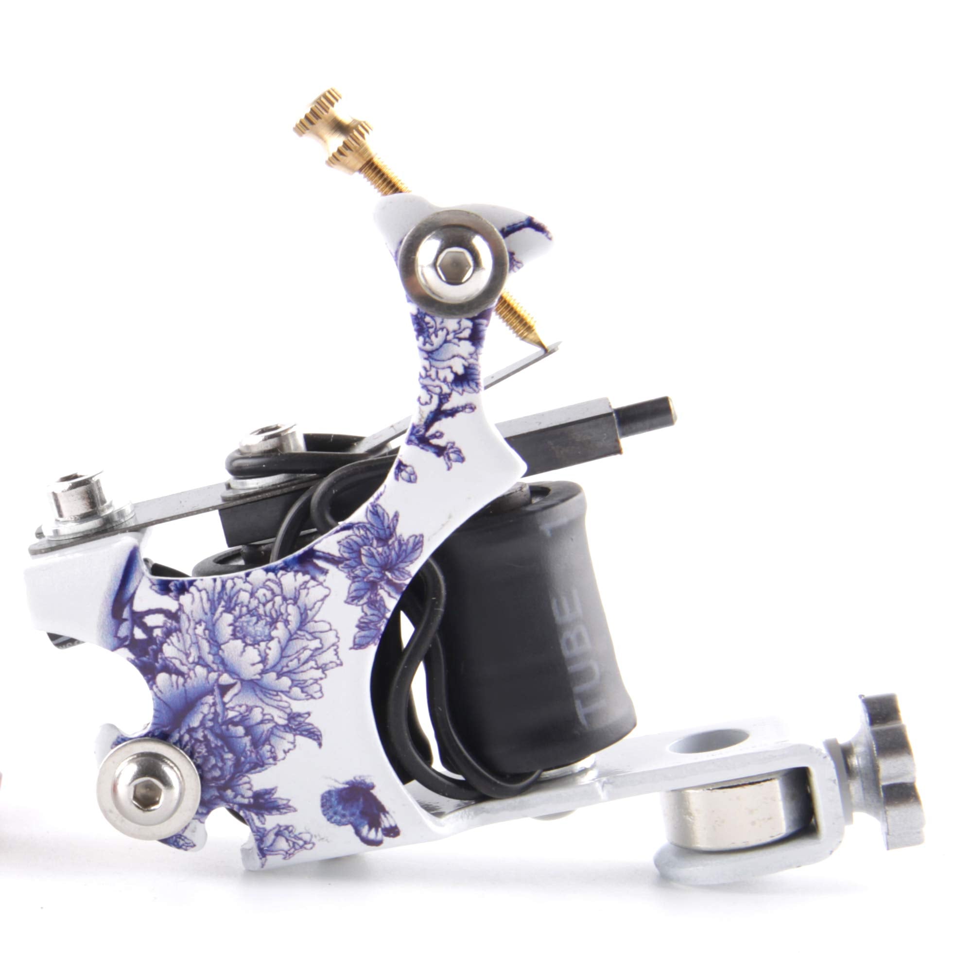 1TattooWorld Red Series Tattoo Kit 2 Tattoo Machines, Digital Power Supply, 10 Color 5ml Tattoo inks, Grips, Needles, Transfer Paper