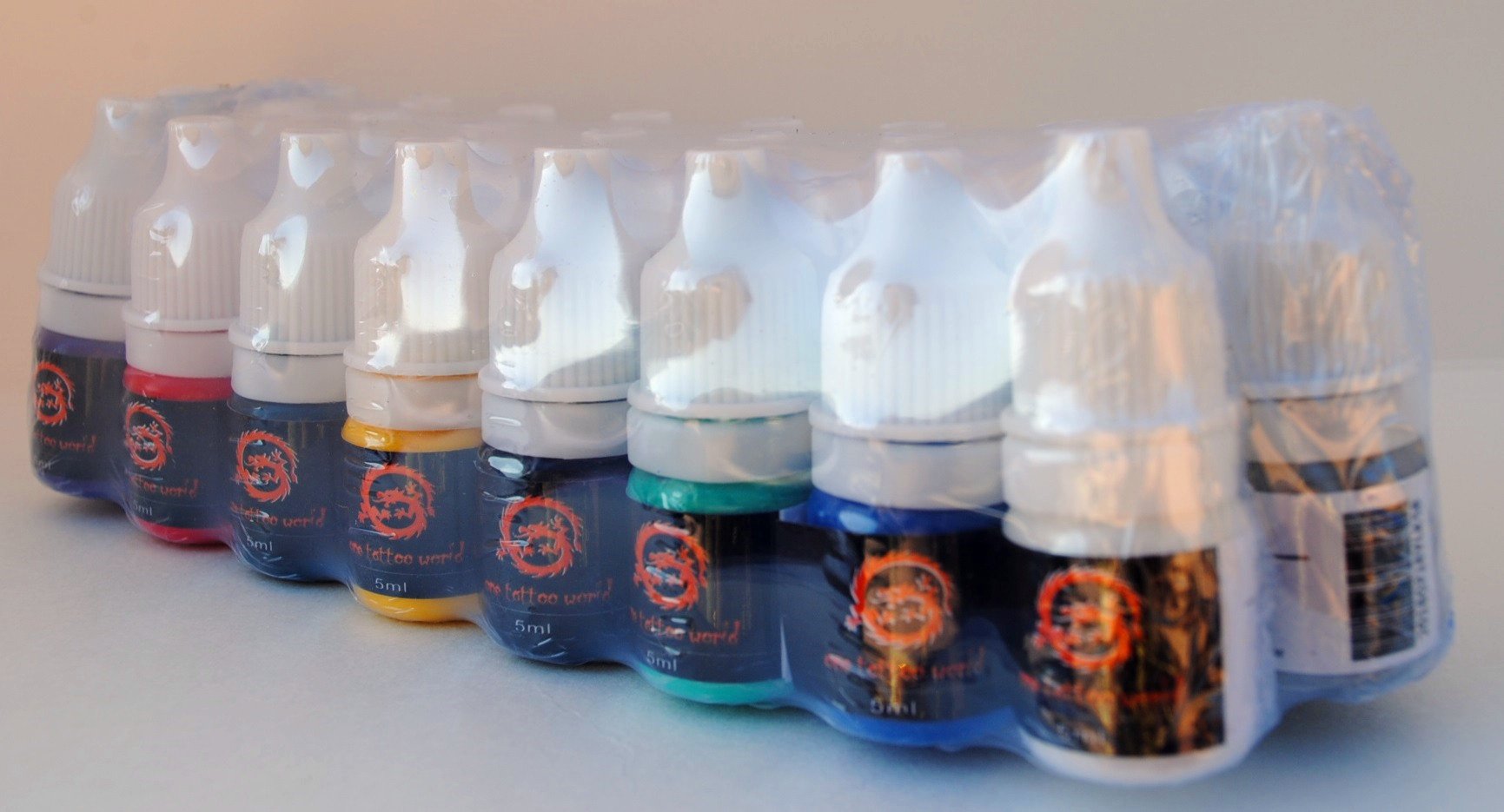 1TattooWorld Professional Tattoo Kit 2 Tattoo Machines, Digital Power Supply, 15 Color 5ml Tattoo inks, Grips, Needles, Transfer Paper etc