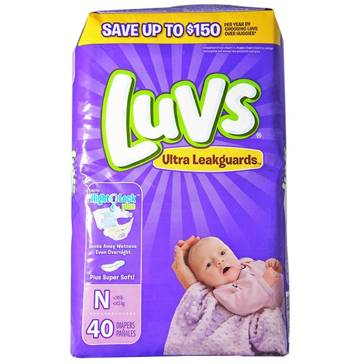 Luvs Ultra Leakguards Diapers Jumbo Pack, Size Newborn - 40 Ct, 4 Pack