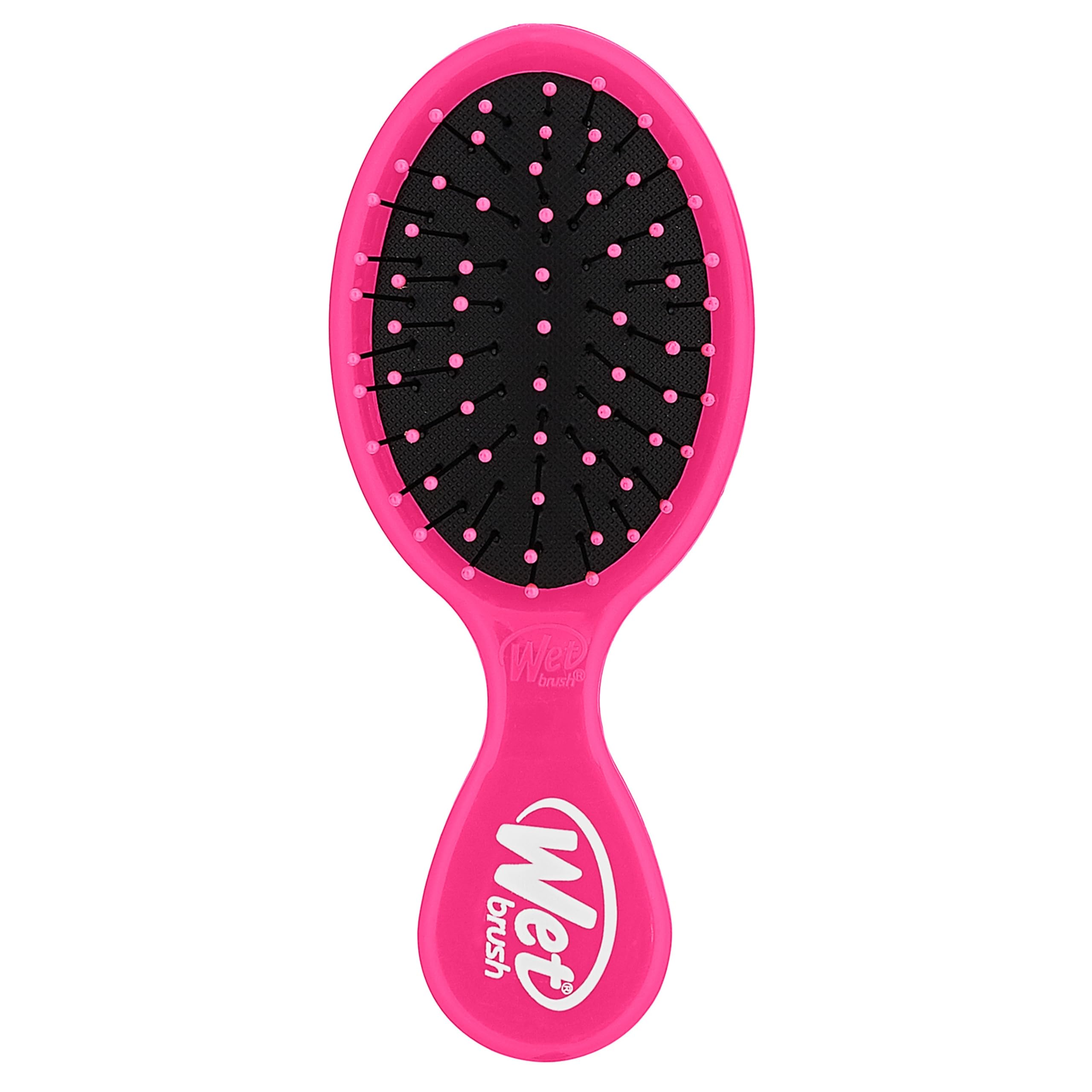 Wet Brush Mini Detangler Hair Brush, Pink, Detangling Travel Hairbrush, Ultra-Soft IntelliFlex Bristles Glide Through Tangles with Ease, Pain-Free, All Hair Types