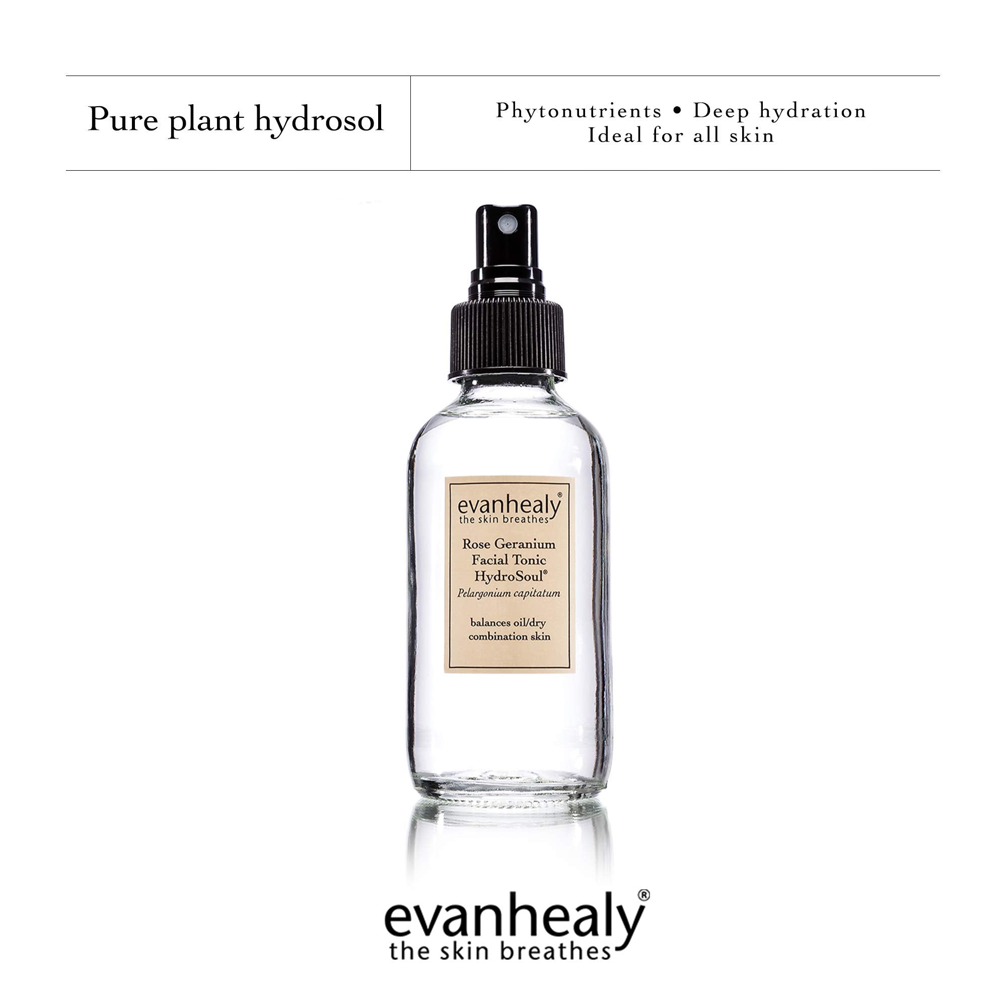 Evanhealy Rose Geranium Facial Tonic 4 Ounce Liquid
