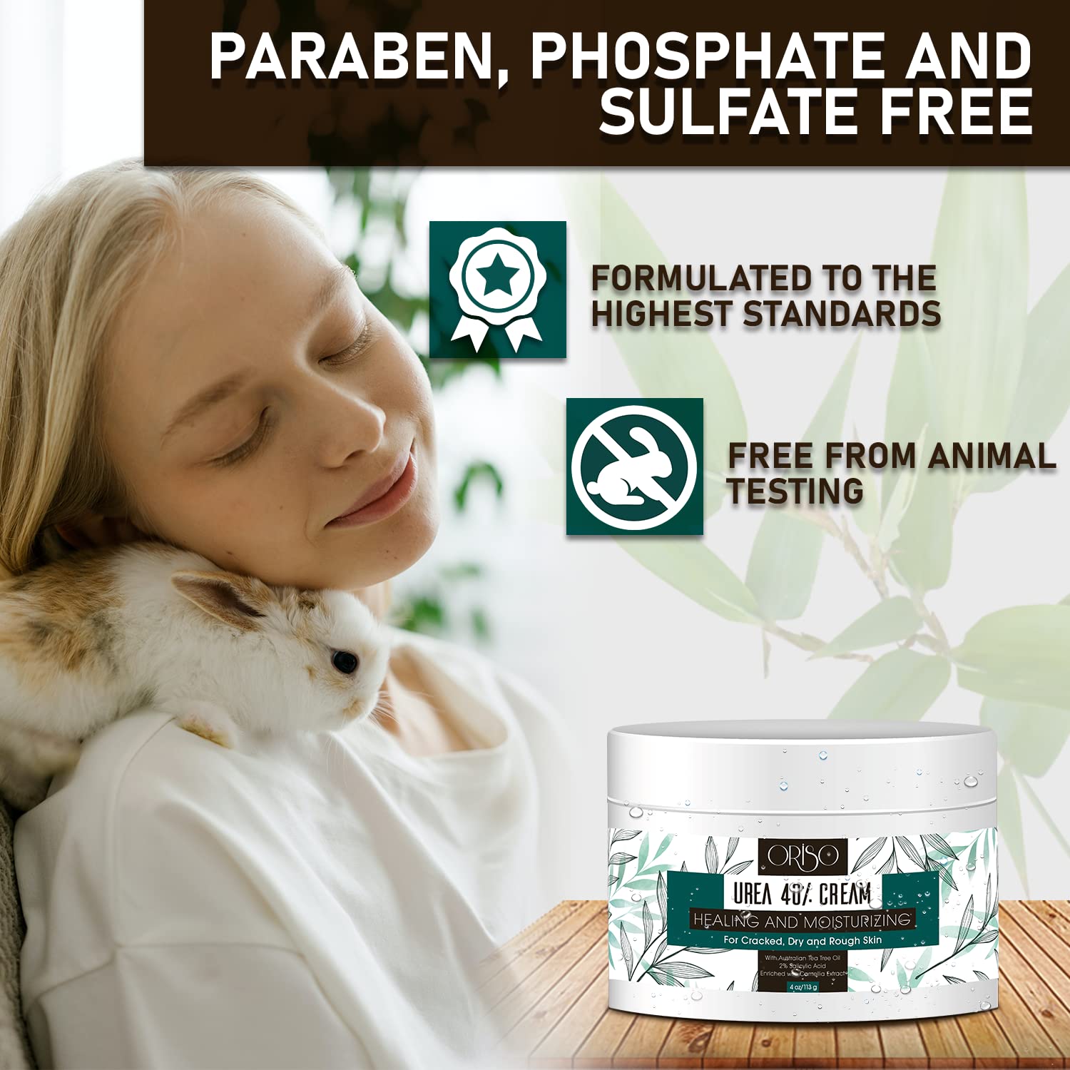 Urea Cream 40 Percent - Intensive Hydration for Dry and Cracked Heels, Feet, Hands, Elbows and Knees - Callus Remover for Women with Salicylic Acid - Helps Athletes Foot - Foot Odor - 4 oz