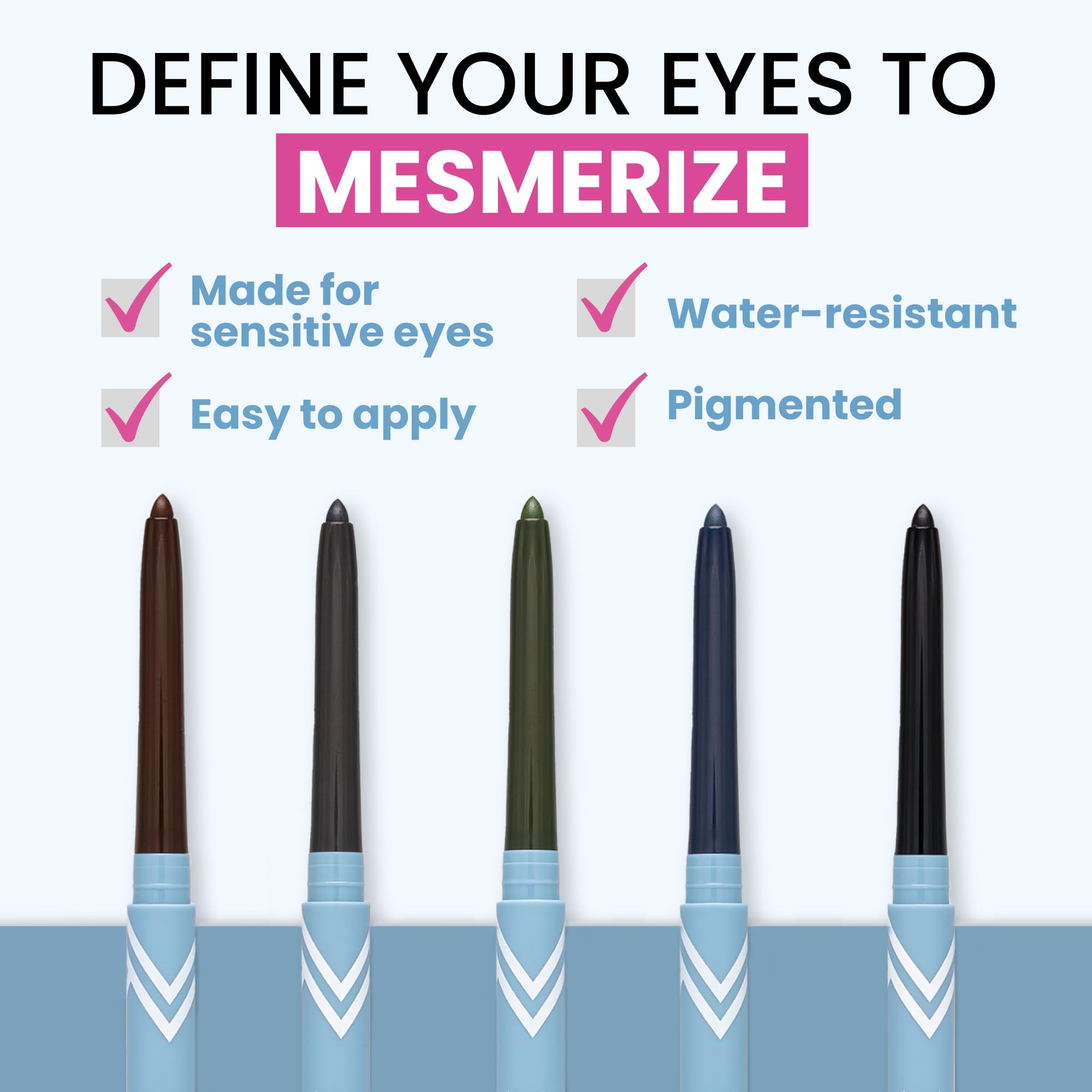 PRIME PROMETICS PrimeEyes Glide Eyeliner for Mature Women – Water-Resistant, Long-Stay and Mess-Proof – Gel Cream Texture, Discreet Sharpener and Effective Smudger (Wood (brown))