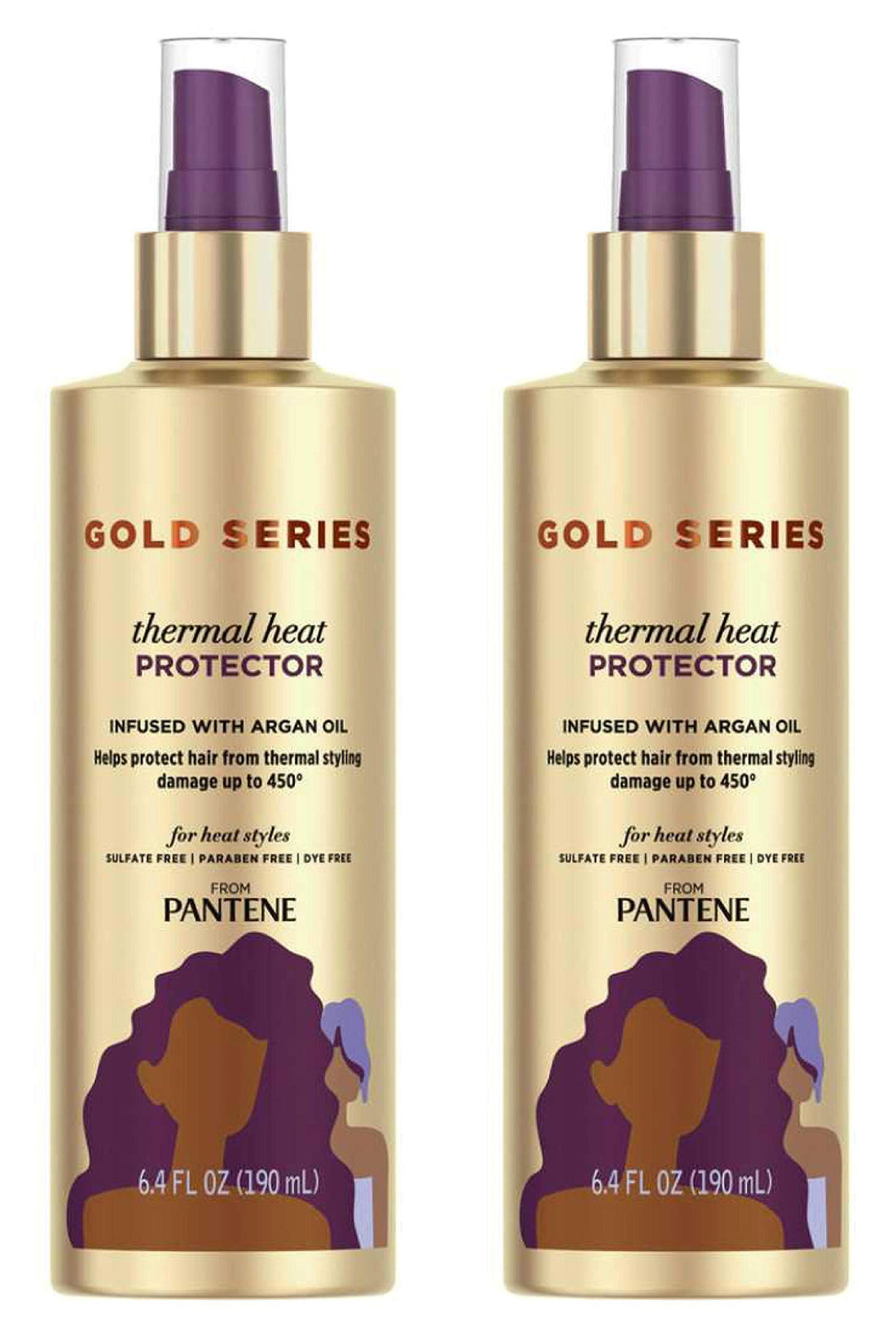 Pantene Gold Series Thermal Heat Protector 6.4 Ounce Pump (Pack of 2)