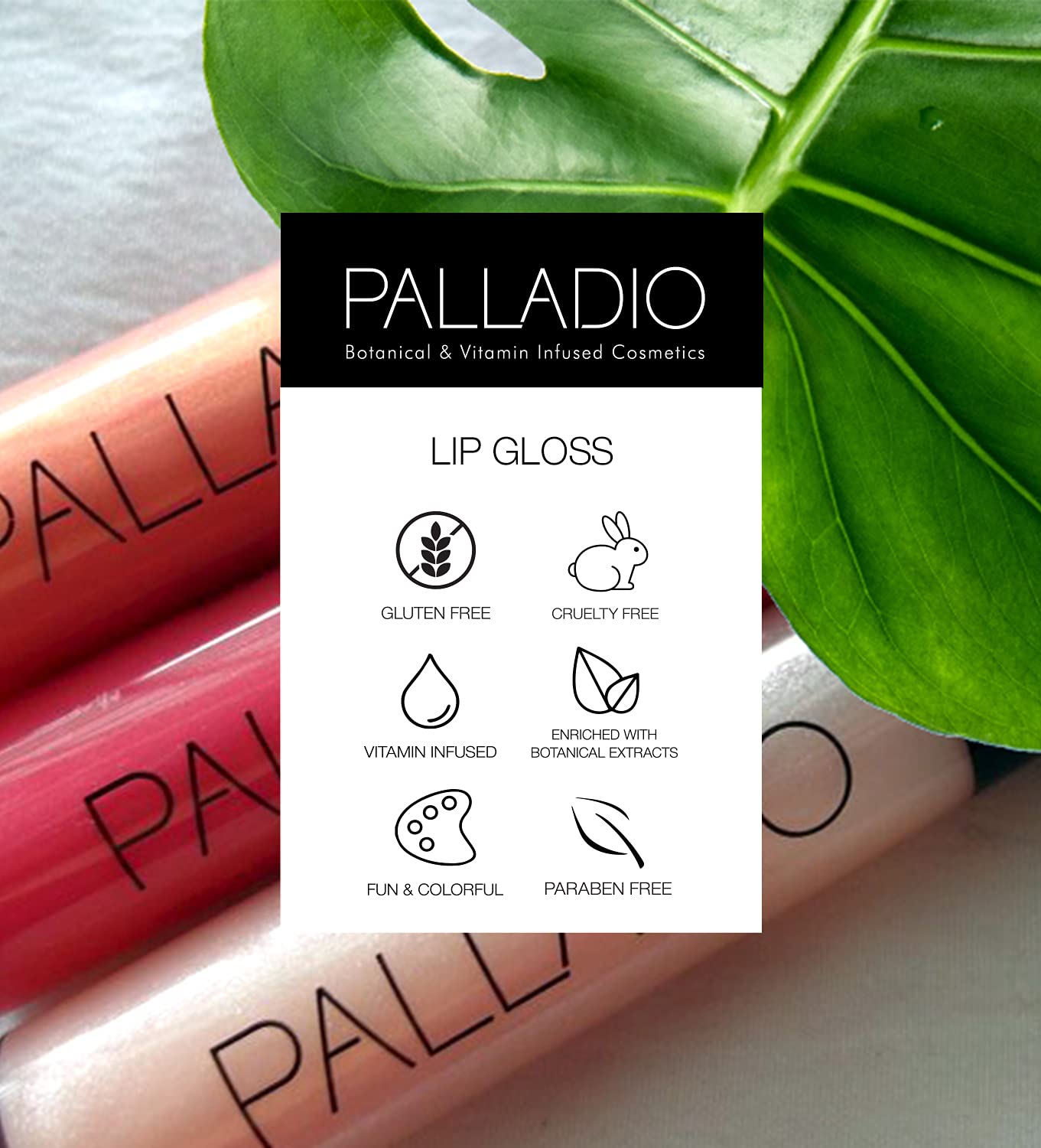 Palladio Lip Gloss, French Kiss