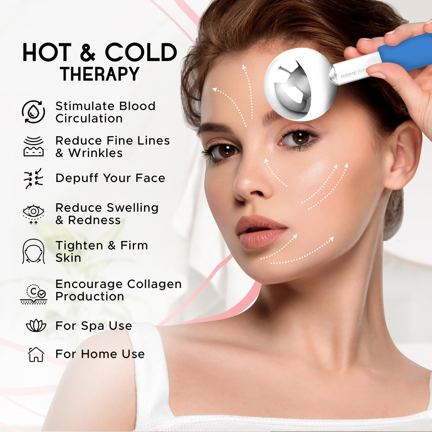 Magic Cool Roller Ball Facial Massage Tools for Face and Neck Ice Globe,Cryo Globes Magic (Blue)