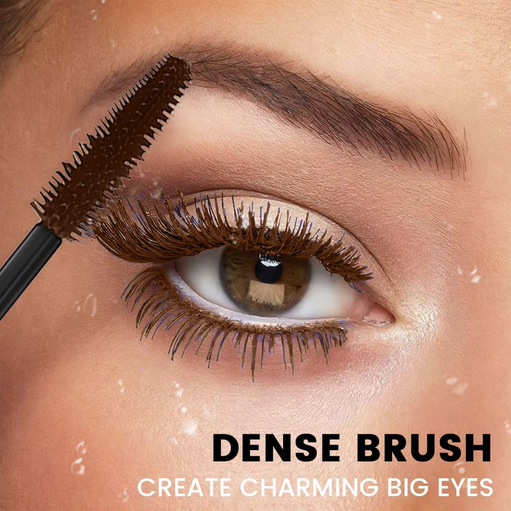 brown mascara waterproof,Brown Lash Mascara, Waterproof, Flake & Smudge Resistant, Cruelty-Free, Nourishing Formula,hypoallergenic mascara brown