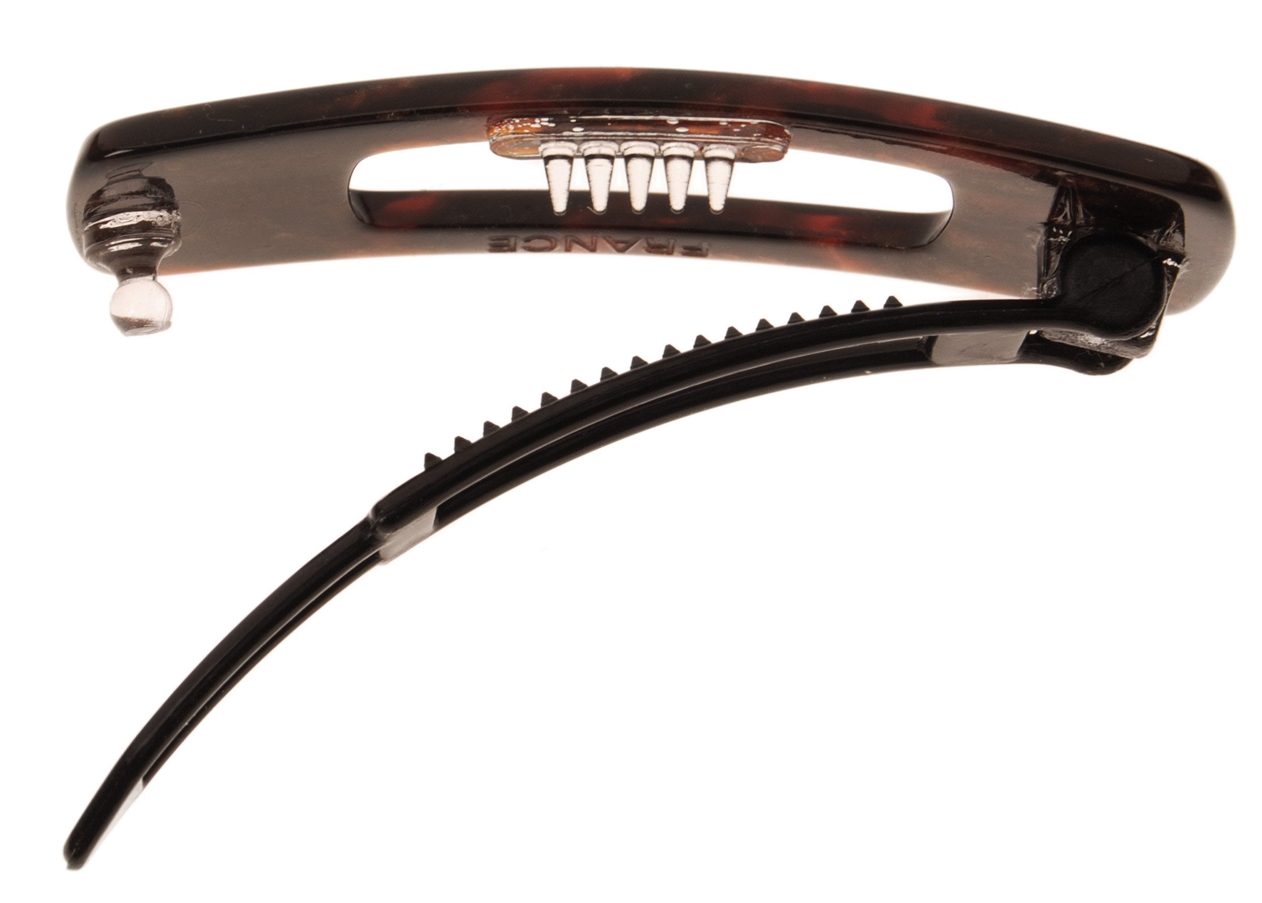 Mojave: France Luxe Mini Cutout Rectangle On Plastic Tige Boule Barrette - Mojave