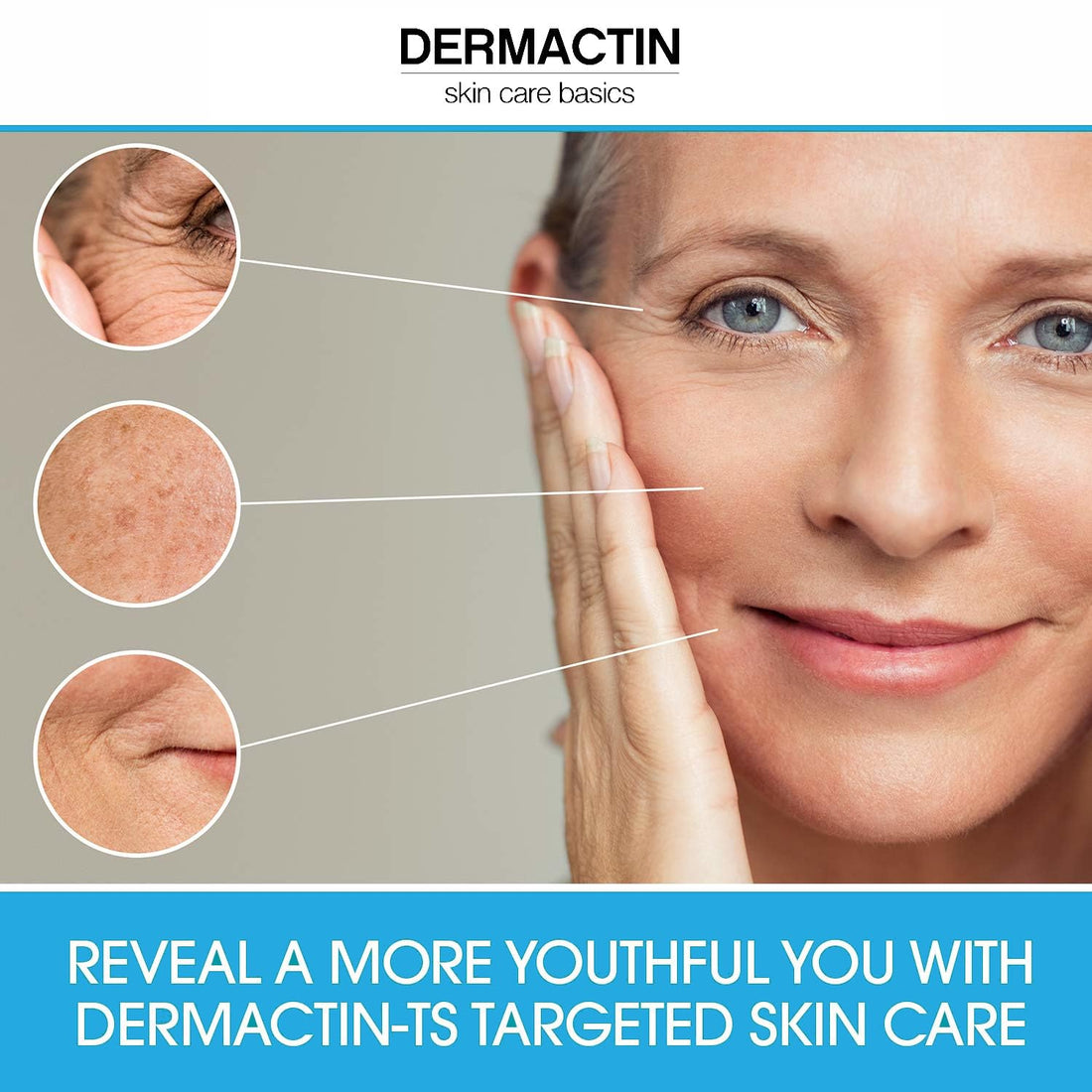 Dermactin Upper Eyelid Cream 1 oz. Firms & Tones Sagging & Drooping Skin On Upper Eye Lids, for Younger, More Vibrant & Alert Appearance, for Sensitive Skin In The Eyelids