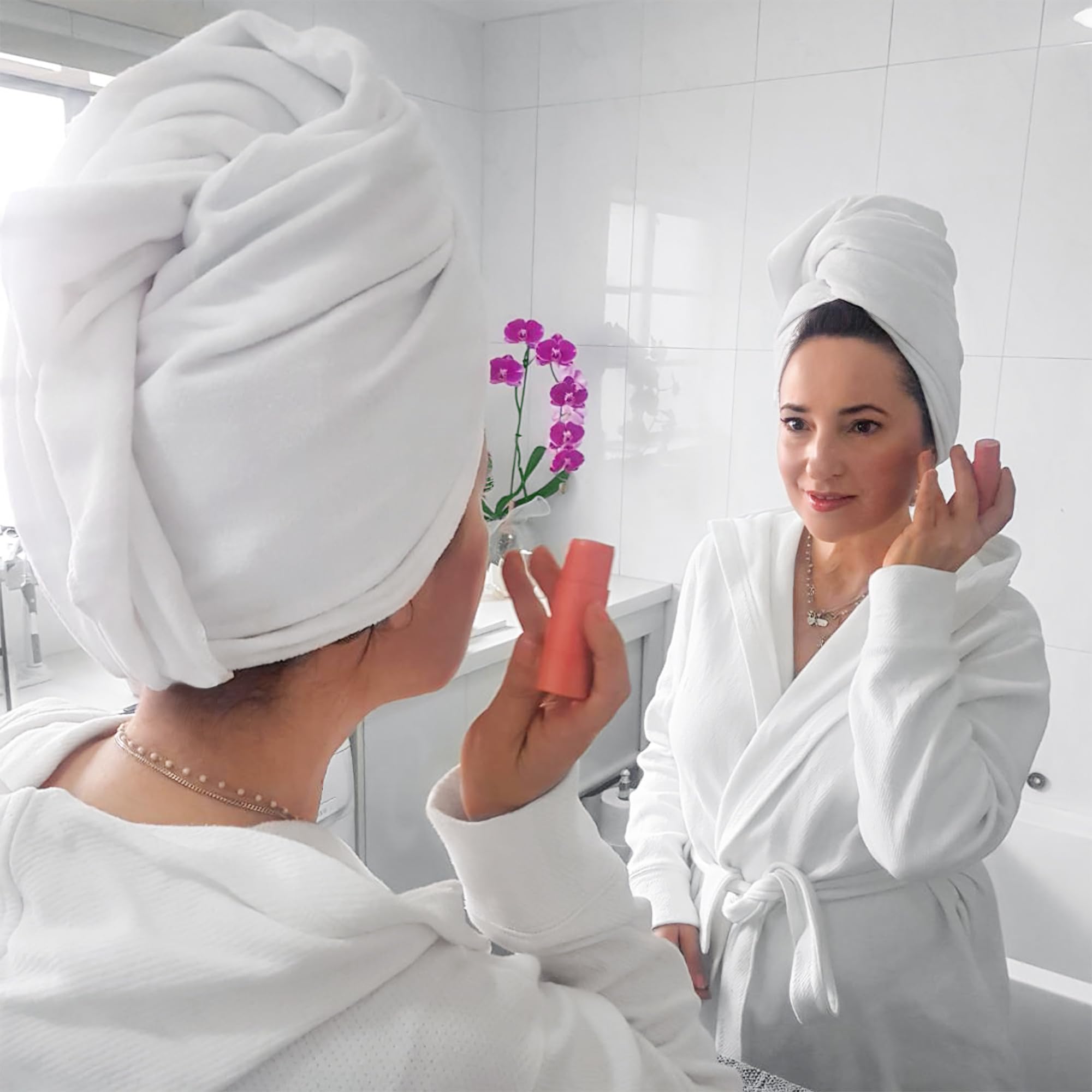 Bondi SPA Microfiber Hair Towel – Perfect Stocking Stuffer for Women - Dries Hair 50% Faster – Anti-Frizz Hair Towel – Super Absorbent & Soft - XL (Rectangle)