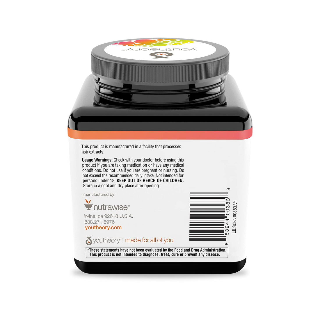 Youtheory Slimming Citrus Fruit - Vegan Health Supplement with Chromium - Supports Overall Wellness* - Dairy, Soy & Gluten Free - 60 Vegetarian Capsules