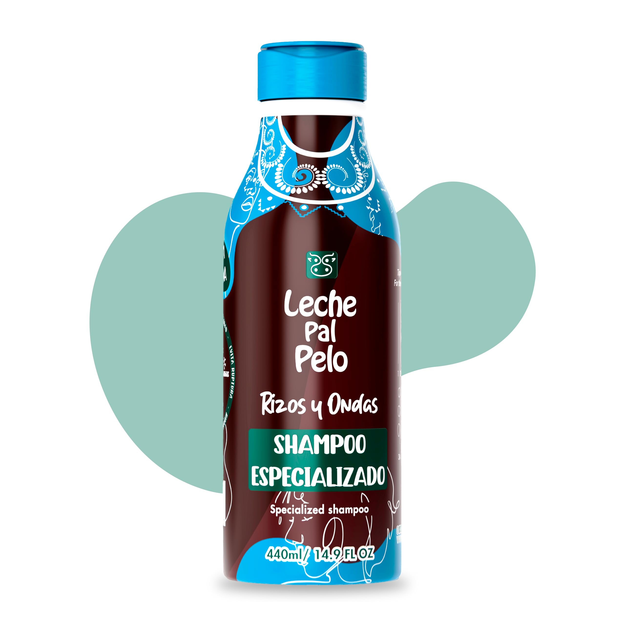 Leche Pal Pelo Champu Espacializado Cabello Extremadamente Maltratado, Dañado, Reseco - Treatment Shampoo Specialized for Extreme damaged and dry hair Coconut Base 15oz(440ml)