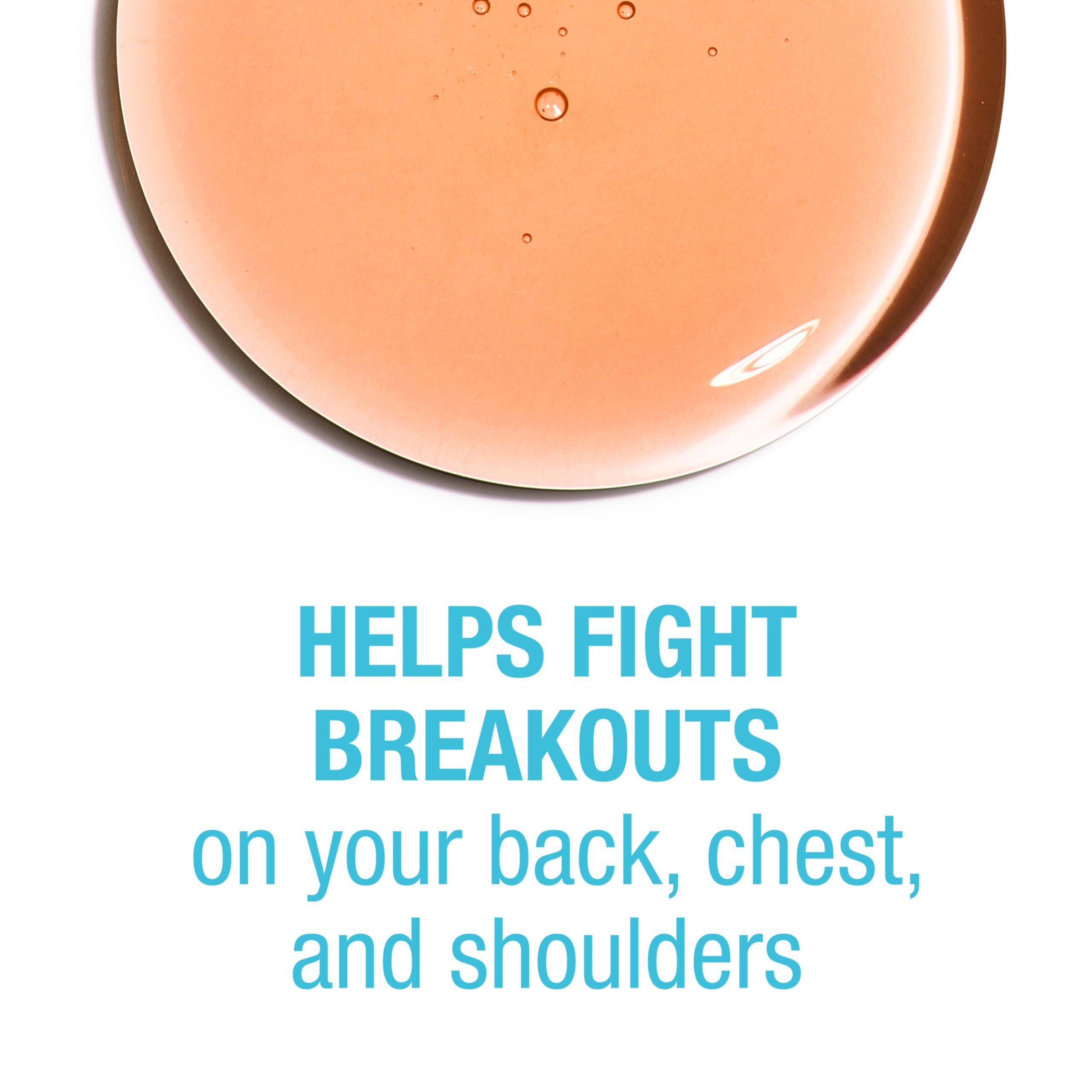 Neutrogena Body Clear Acne Body Wash with Glycerin & 2% Salicylic Acid Acne Medication to Help Treat Breakouts on Back, Chest & Shoulders, Non-Comedogenic, 8.5 fl. Oz, 6 Pack