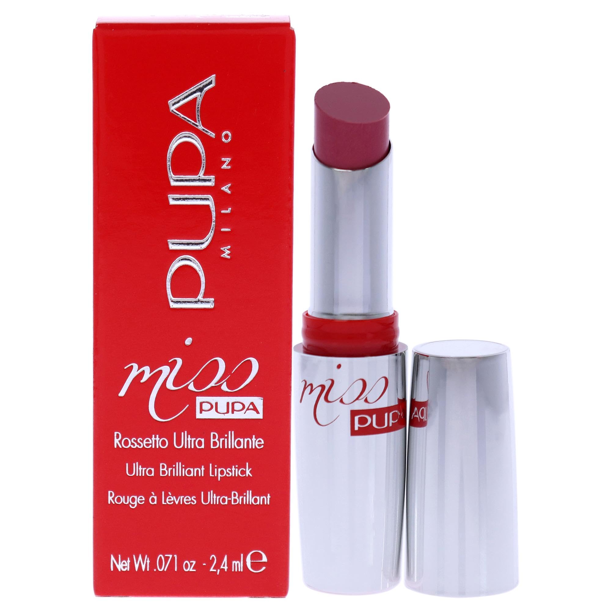 PUPA Milano Miss Pupa Lipstick by - Ultra Bright Lip Balm with Crystal Effect (102 CANDY NUDE)