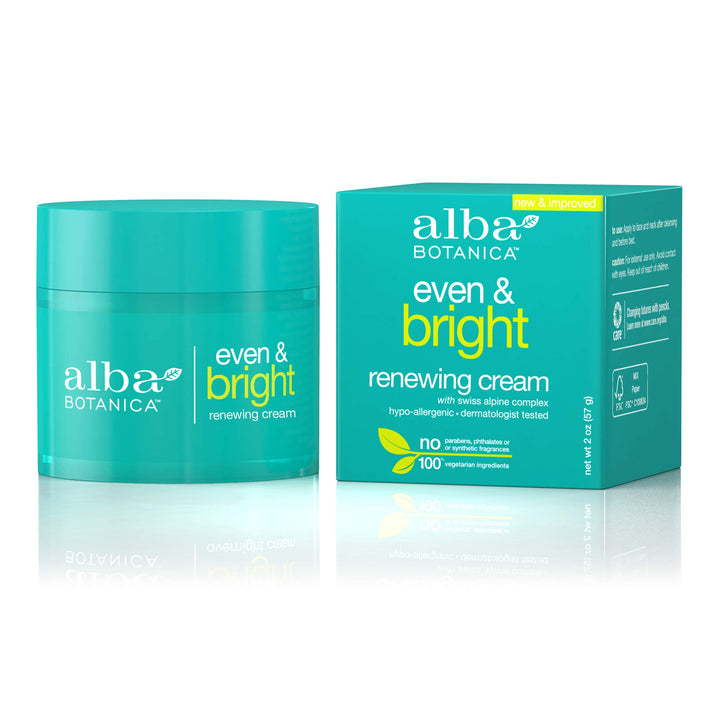 Alba Botanica Even and Bright Renewal Cream 2 Fl. Oz (Packaging May Vary)
