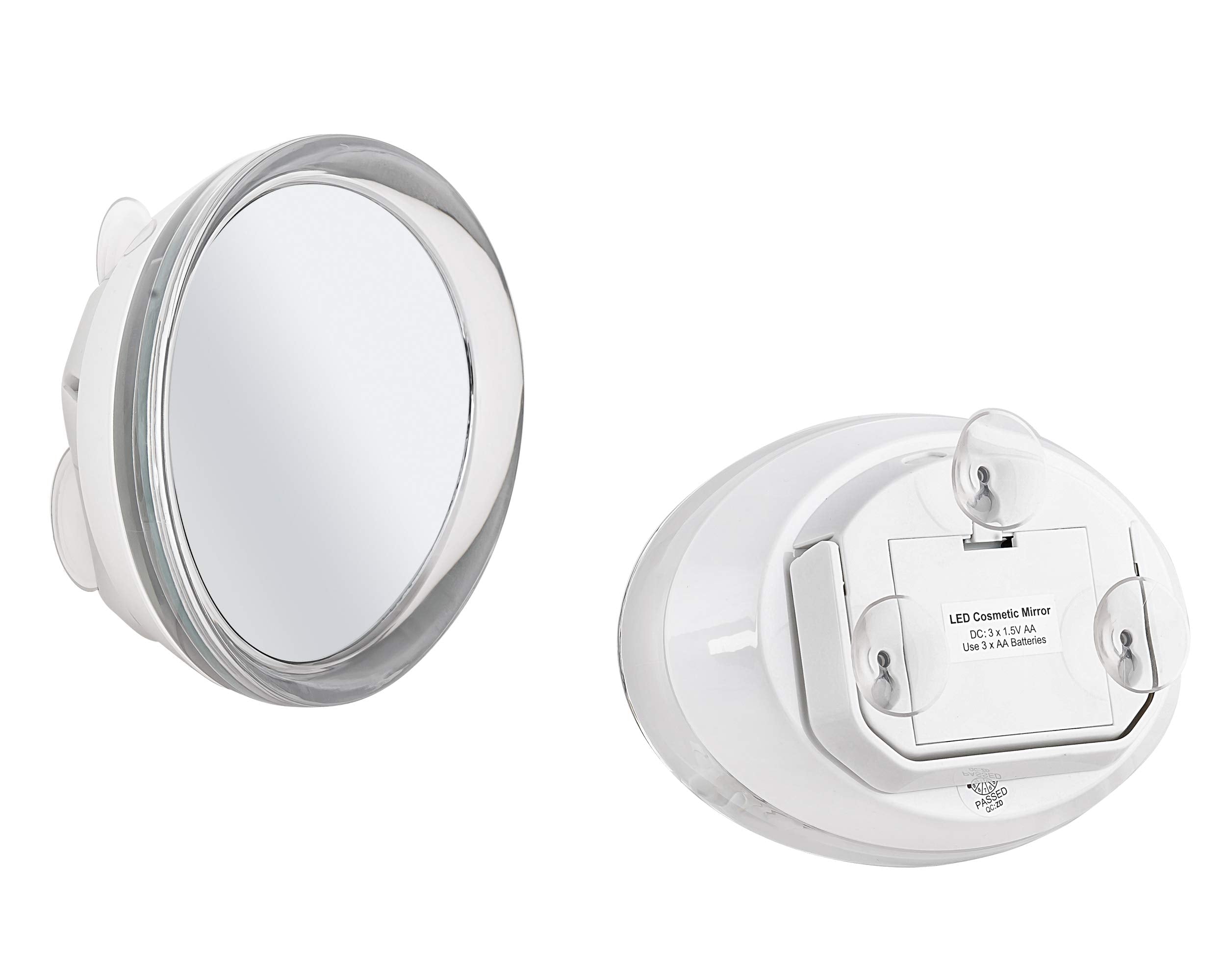 Rucci Stand or Suction Wall Mount LED Mirror, 12X