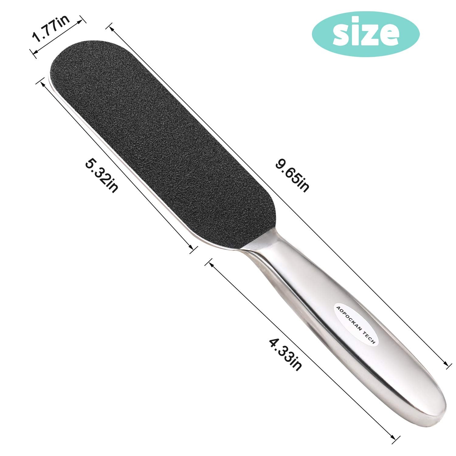 Professional Pedicure Foot File,Coarse/Fine Double Side and Reusable Stainless Steel Cracked Skin Corns Callus Remover Feet Rasp