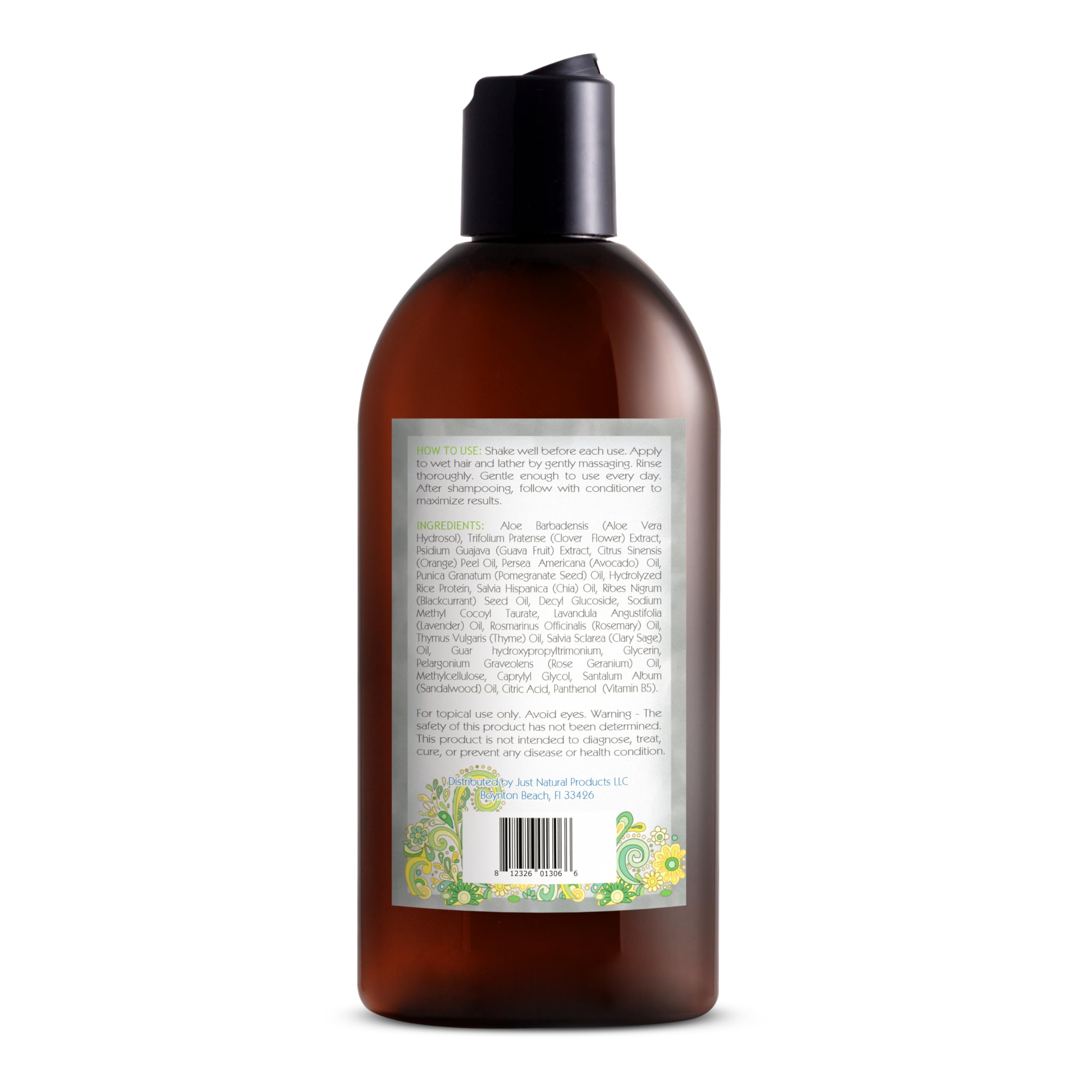 Just Nutritive Men's Gray Hair Shampoo | Remove Yellowing or Brassy Tones with No Sulfates | Natural Ingredients | Gray Hair Treatment | 8 oz.