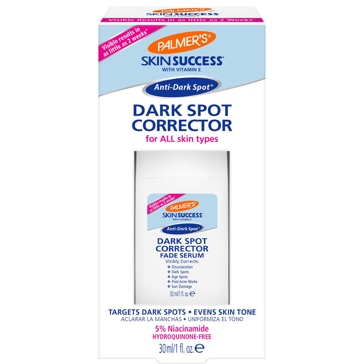 Palmer's Skin Success Dark Spot Corrector Fade Serum with Vitamin E and Niacinamide, Helps Reduce Dark Spots and Discoloration, Facial Serum for Uneven Skintone, 1 Ounce