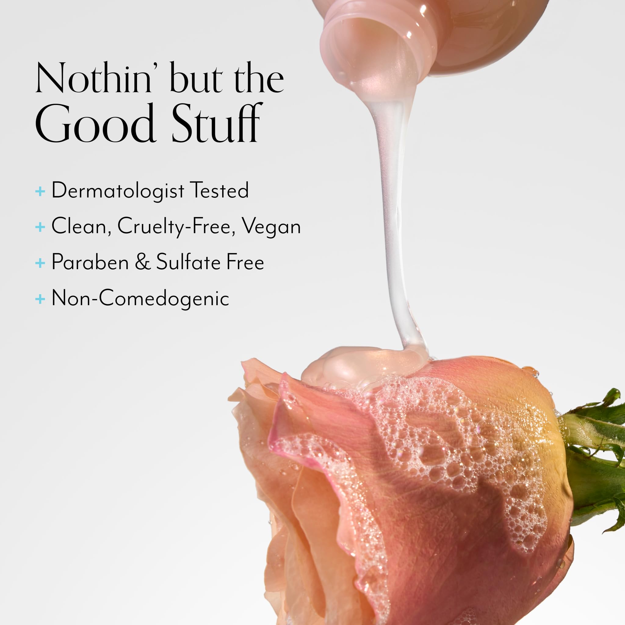 Bliss Rose Gold Rescue Cleanser, Gentle Foaming Face Wash with Soothing Rose Flower Water & Willow Bark for Sensitive Skin, Cruelty-Free, 6.4 oz