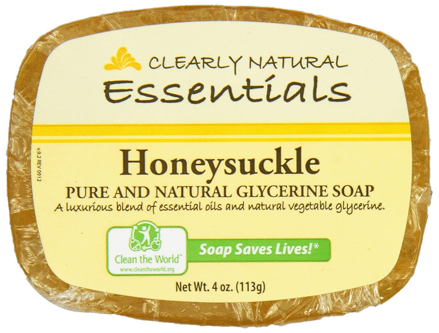 Clearly Natural Bar Soap, Honeysuckle, 4 Oz, 3 Pk