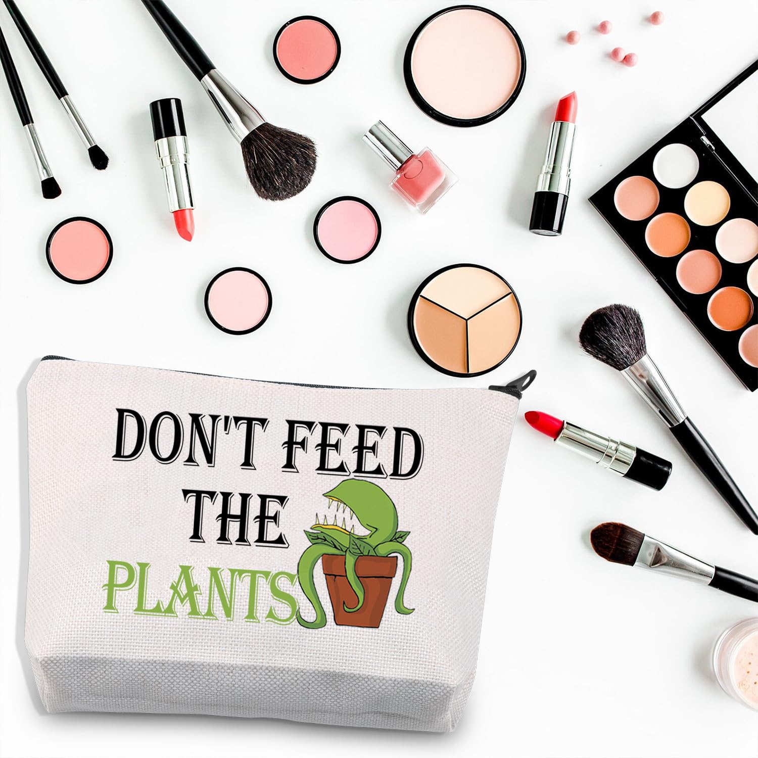 BDPWSS Don't Feed the Plants Makeup Bag For Little Shop Horror Musical Inspired Gift Spooky Horror Musical Fan Gift (Feed Plants)