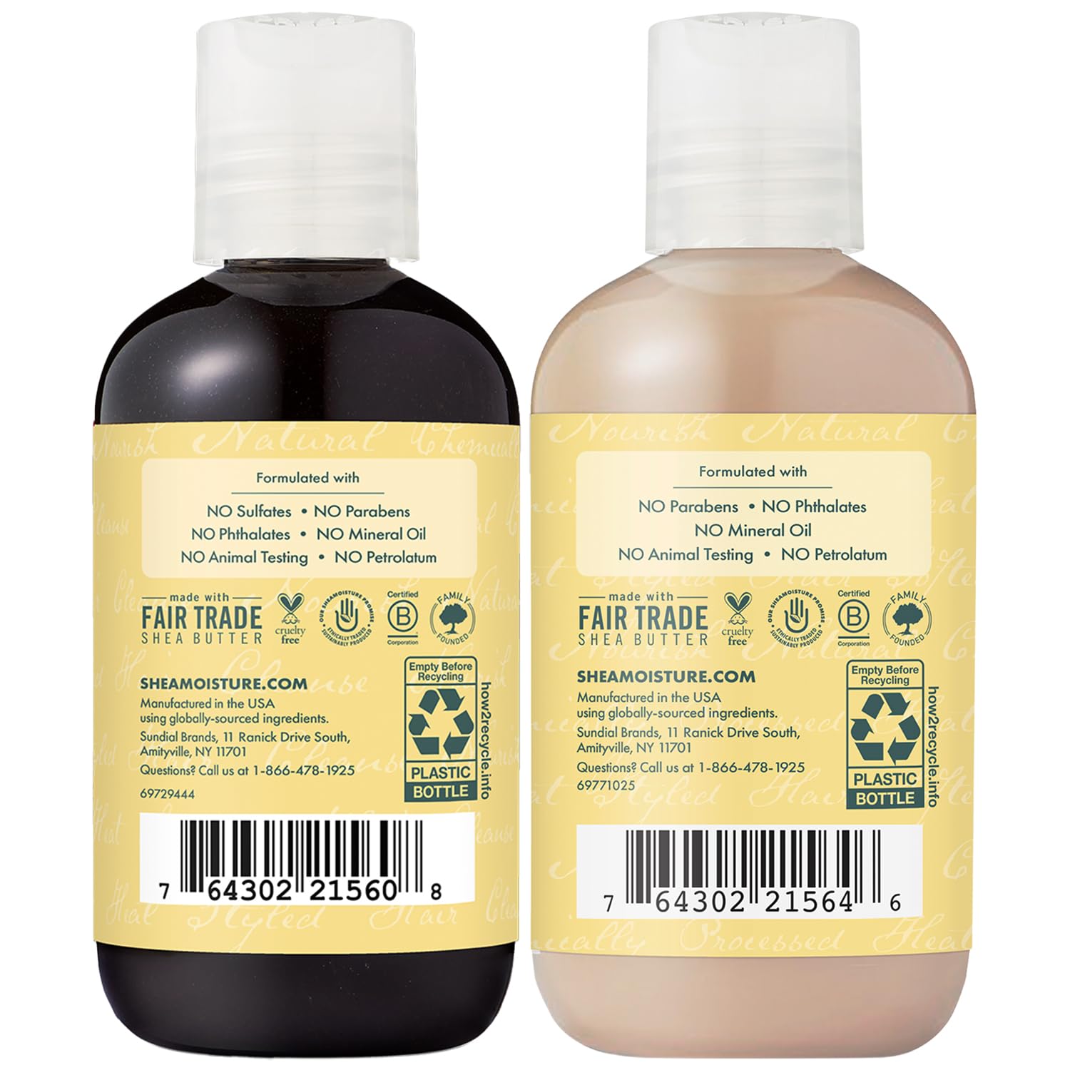 SheaMoisture Strengthen & Restore Shampoo & Conditioner, Travel-Size –Jamaican Black Castor Oil for Hair Repair & Frizz Control, 3.2 Oz Ea (2 Piece Set)