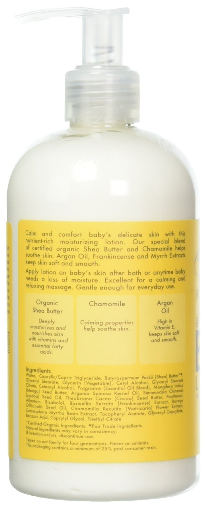 Shea Moisture Raw Shea Chamomile & Argan Oil Baby Lotion 13 oz