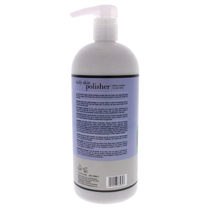 Cuccio - Luxury Spa Daily Skin Polisher - White Limetta and Aloe Vera - for Unisex - Scrub - 32 oz