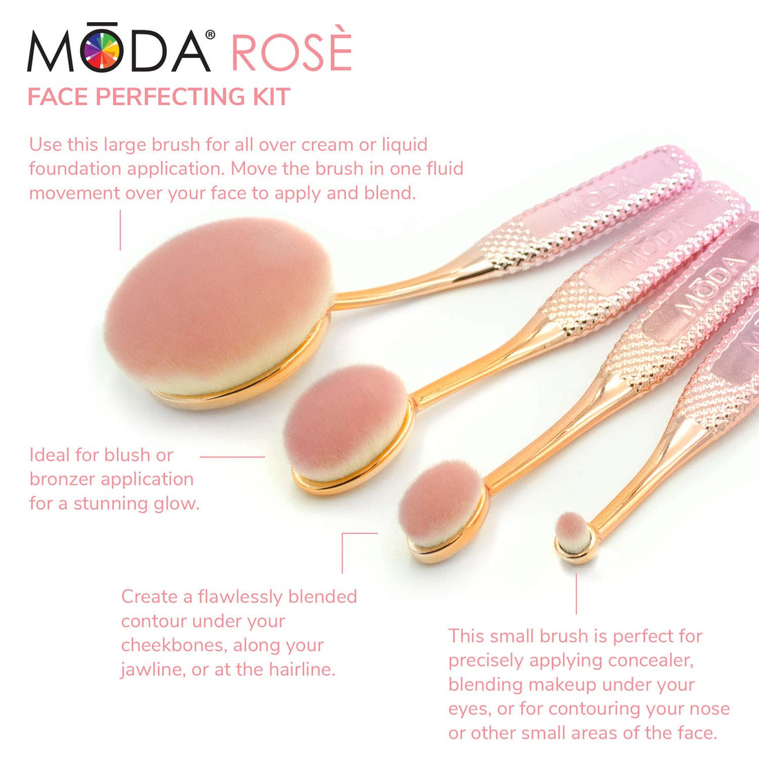 Moda Rose Face Perfecting Kit, 4 Piece