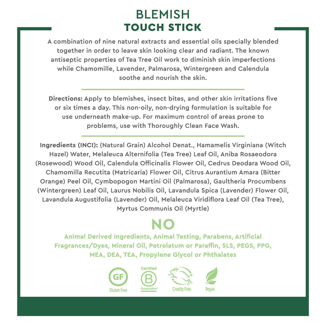 Desert Essence Facial Blemish Stick-Anti-Bacterial With Tea Tree .31 Oz Stick