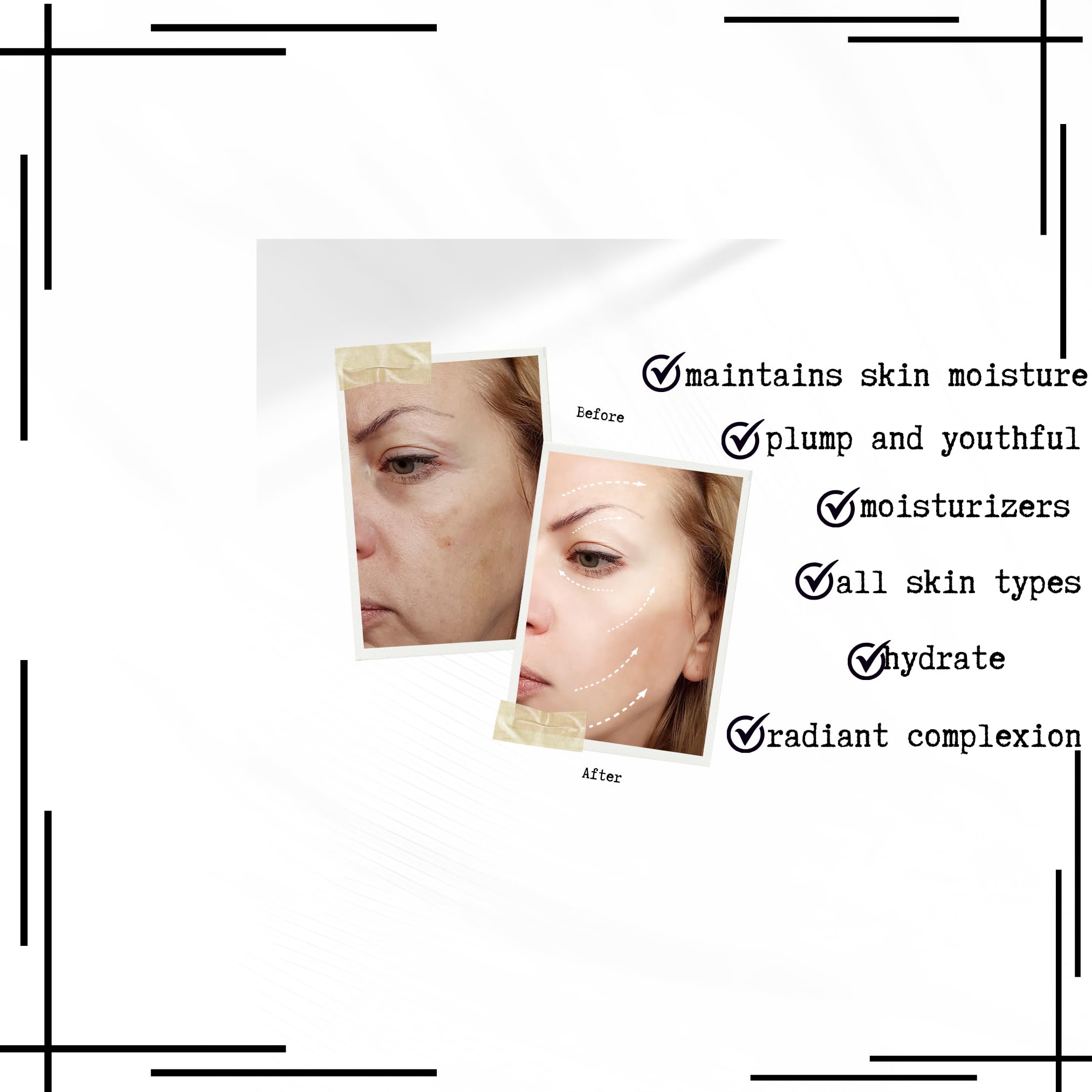 Hyaluronic Acid + Vitamin B5, Hydrating, Nourish Skin, Fine Lines, Skin Repair, Plumpness, Elasticity, Glowing Complexion, Moisture Retention