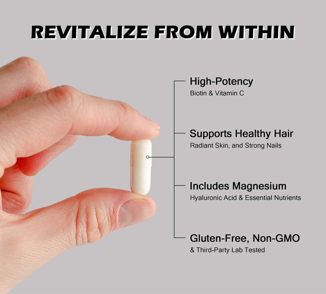 DLNIA Collagen Pills Peptides Types I, II, III, V & X MCG Biotin Keratin Hyaluronic Acid MSM Vitamin A Vitamin C Vitamin E Folic Acid Zinc Magnesium with Grape Seed Extract, Quercetin