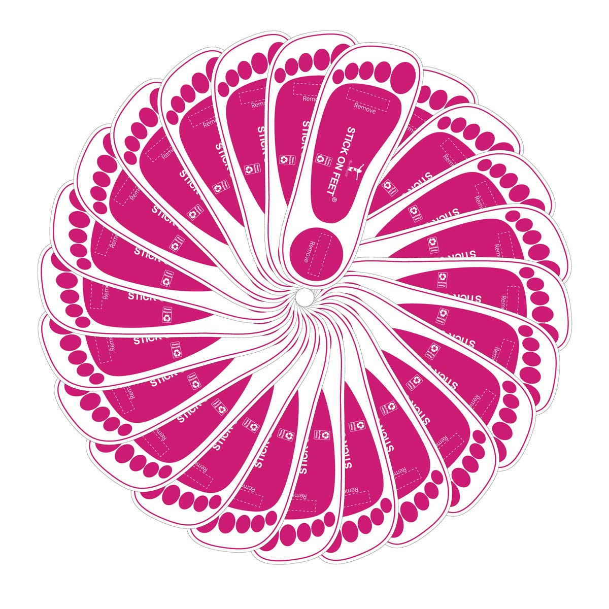 120 Pairs(240feets Total) Disposable Pink Stick on Foot