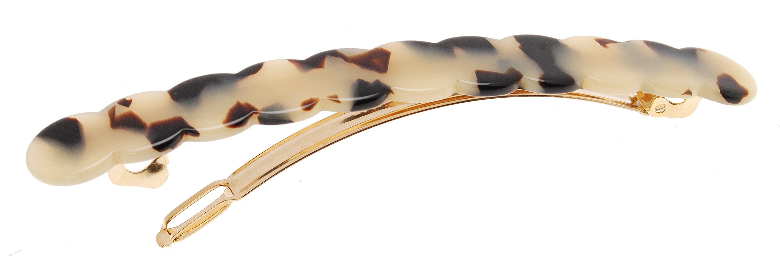 Ivory Tokyo : France Luxe Scalloped Long and Skinny Barrette - Ivory Tokyo