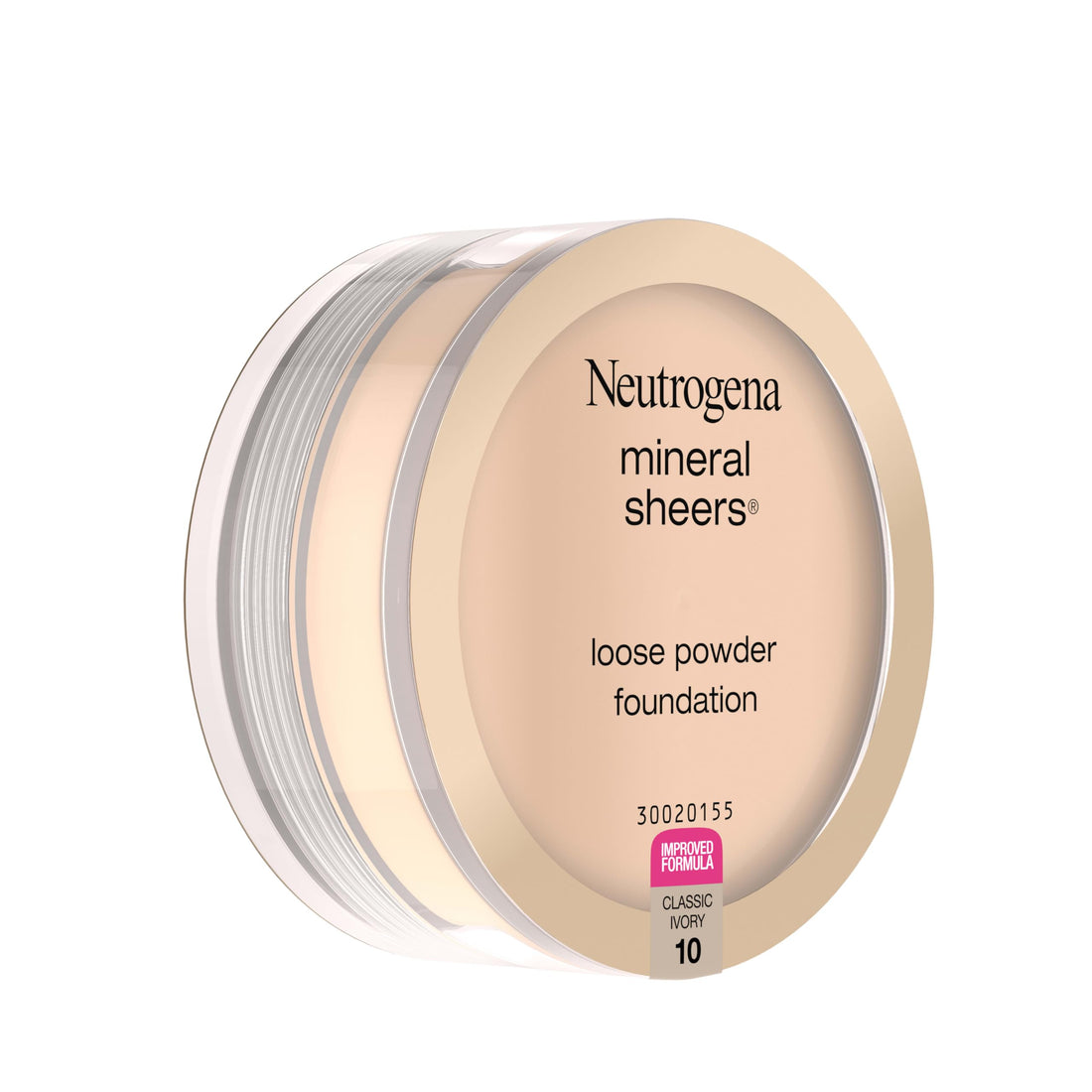 Neutrogena Mineral Sheers Loose Powder Makeup Foundation, Lightweight Face Makeup, Sheer to Medium Buildable Coverage, Sensitive Skin Foundation with Vitamins A, C, & E, Classical Ivory 10, .19 oz
