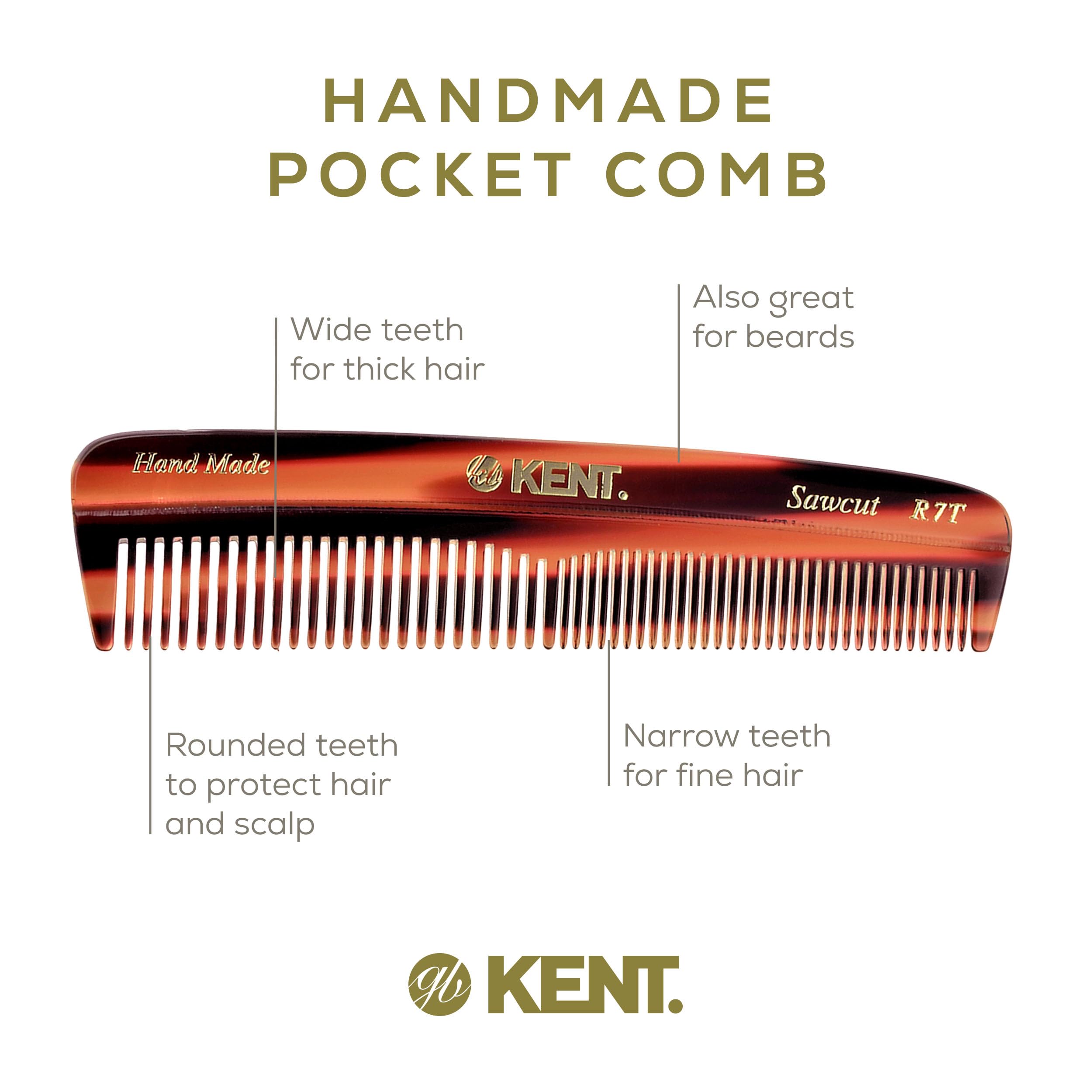 Kent Men's Handmade Comb, Set of 3