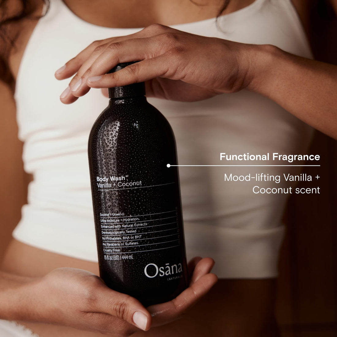 Osana Body Wash to Hydrate, Refresh and Reinvigorate Skin, Enhanced Fruit Extract & Natural Ingredients, Vanilla & Coconut Scented, 15oz Dual Pack