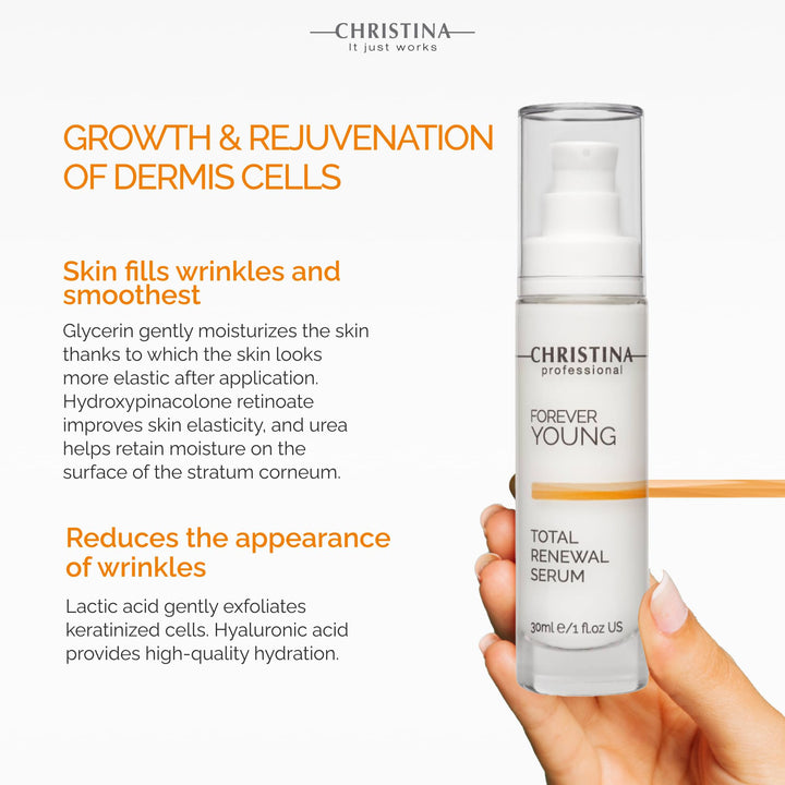 Christina Forever Young Renewal Serum for Face | Rejuvenation, Fresh and Velvety Feel | Face Serum for Lasting Skin Health | Easy Application for Daily Use for All Skin Types 30ml / 1 fl.oz