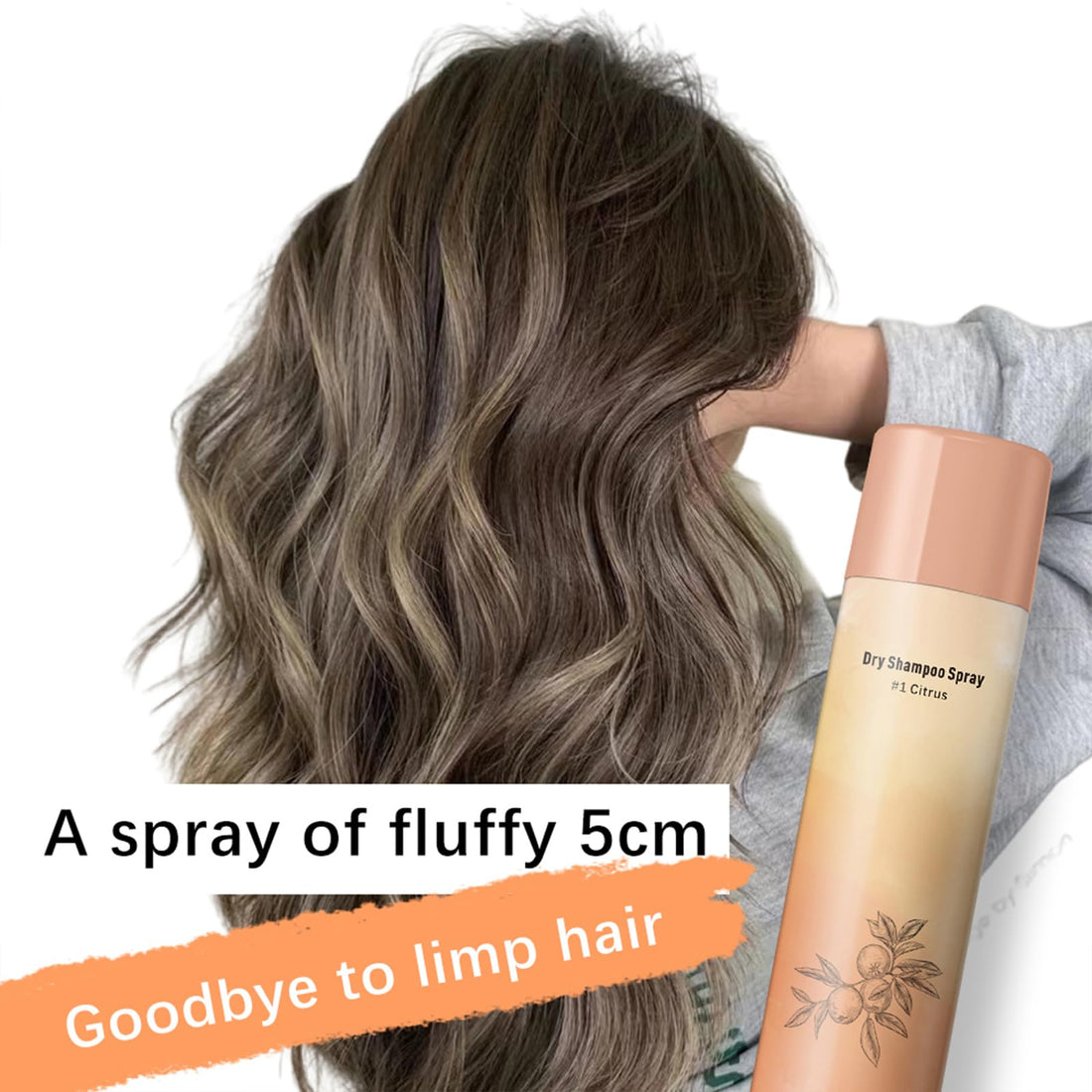 Dry Shampoo Remove Oil Volumizing Light and Refreshing Long-lasting Dry Shampoo for Women and Men(Citrus)