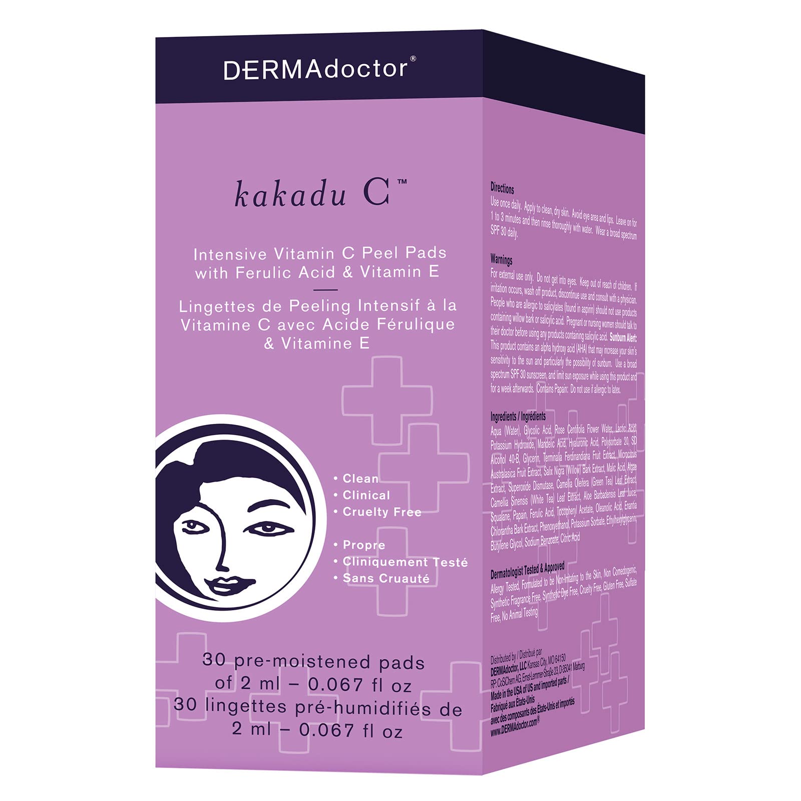 DERMAdoctor Kakadu C Intensive Vitamin C Peel Pads 30pads
