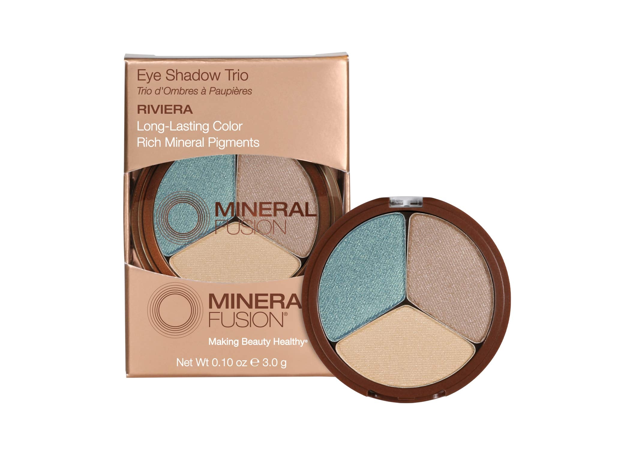 Mineral Fusion Eye Shadow Trio, Riviera, 0.1 Ounce (Packaging May Vary)