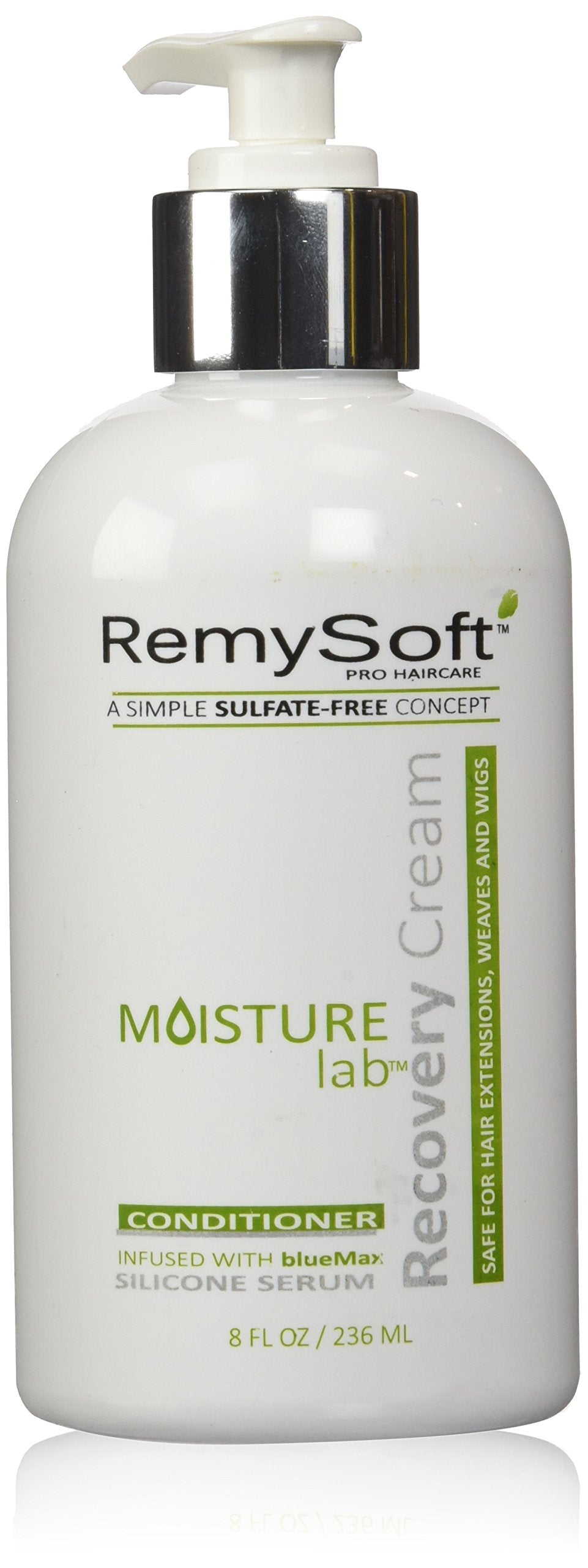 RemySoft Moisturelab Recovery Cream - Safe for Hair Extensions, Weaves and Wigs - Salon Formula Conditioner 8oz - Gentle Sulfate-free Lather