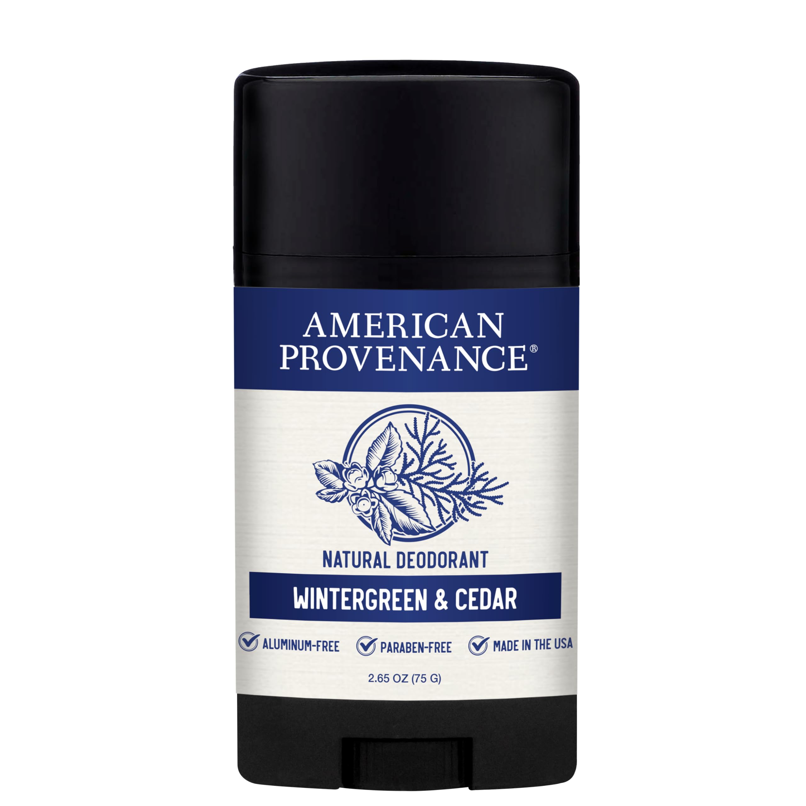 American Provenance Natural Mens Deodorant, Firepits & Flannels, 2.75 oz/75 gr